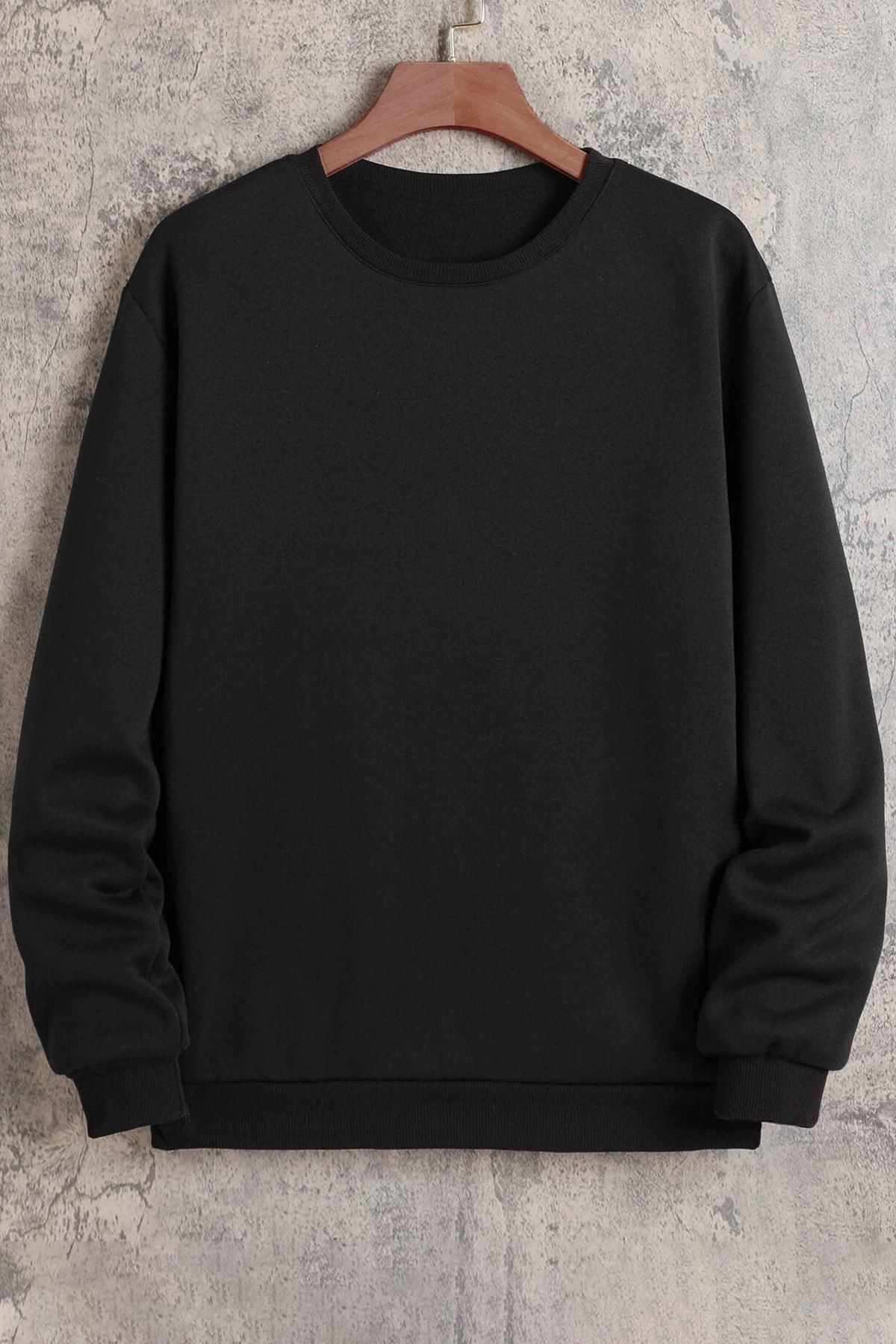 Unisex Bisiklet Yaka Sweatshirt