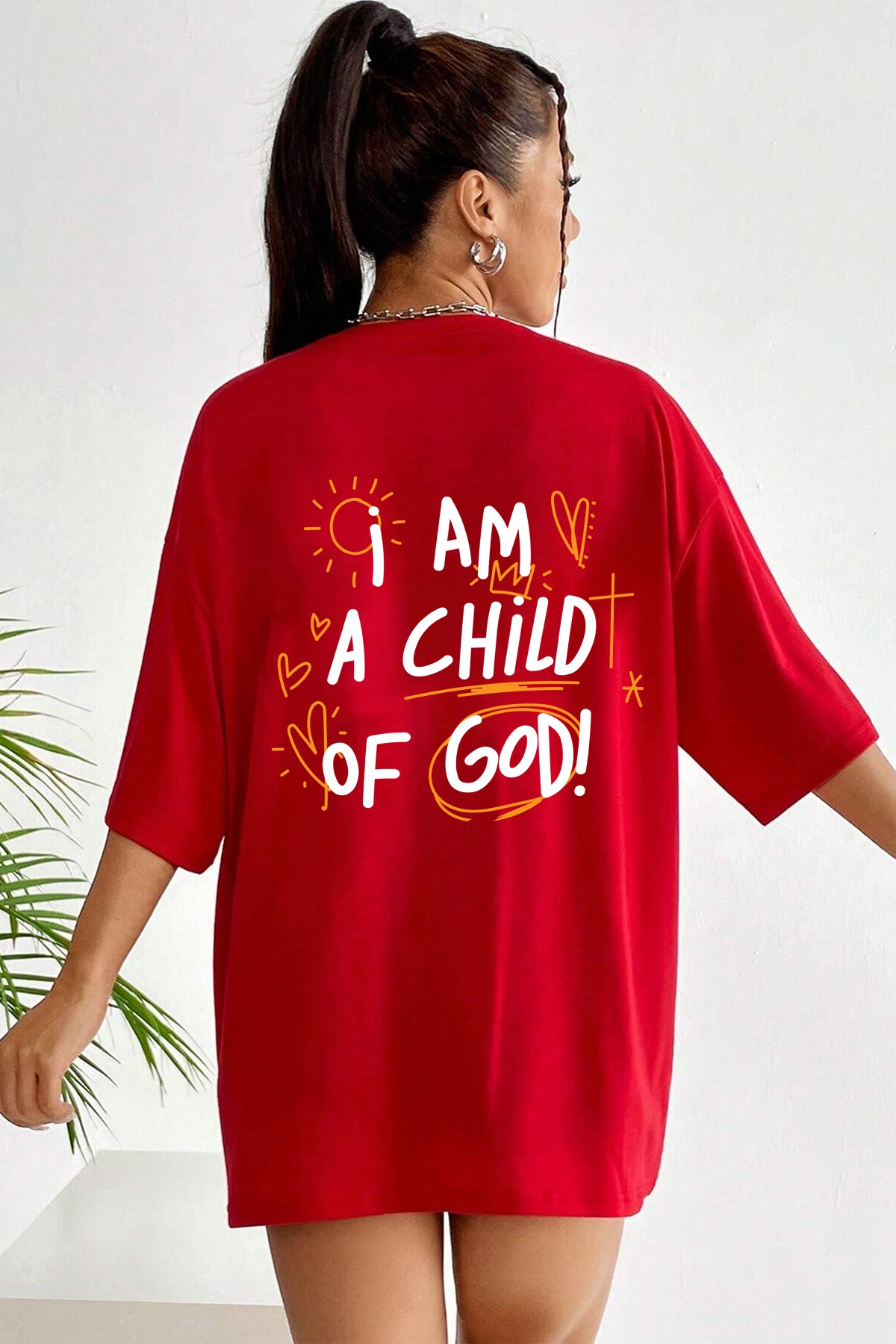 Of God Baskılı Unisex Oversize Tshirt