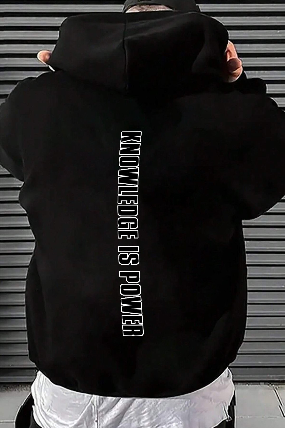 Knowledge is Power Baskılı Oversize Sweatshirt