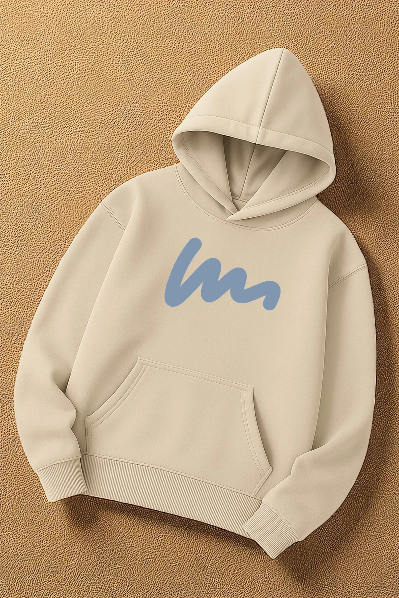 Unisex W Baskılı Tasarım Oversize Sweatshirt