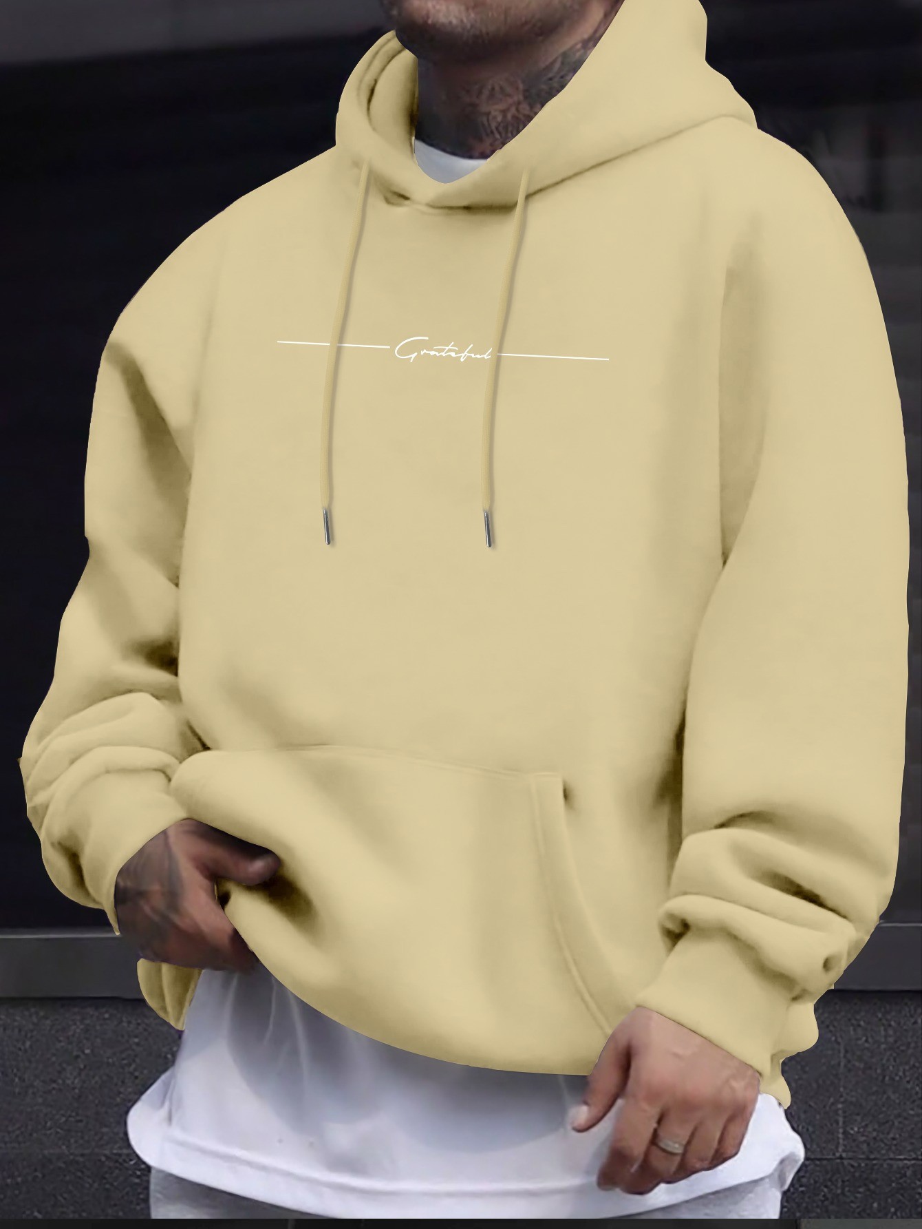 İmza Baskılı Oversize Sweatshirt