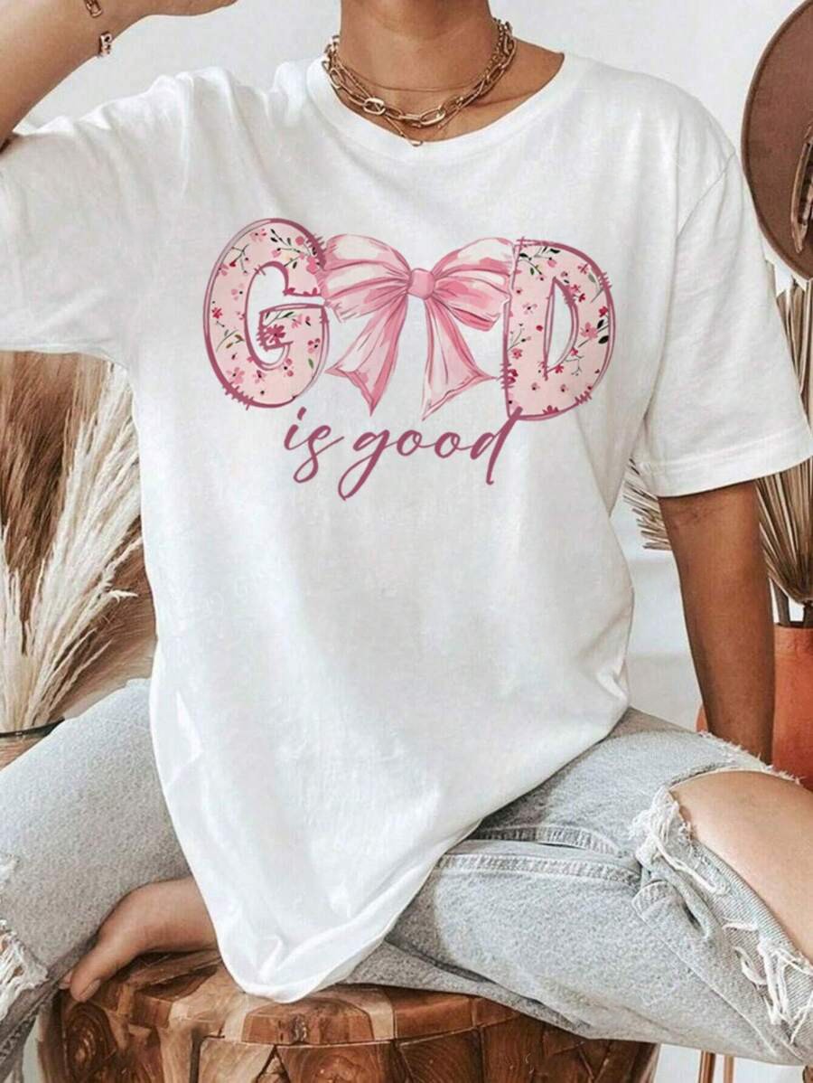 Unisex God is Good Tasarım Basklı Tshirt
