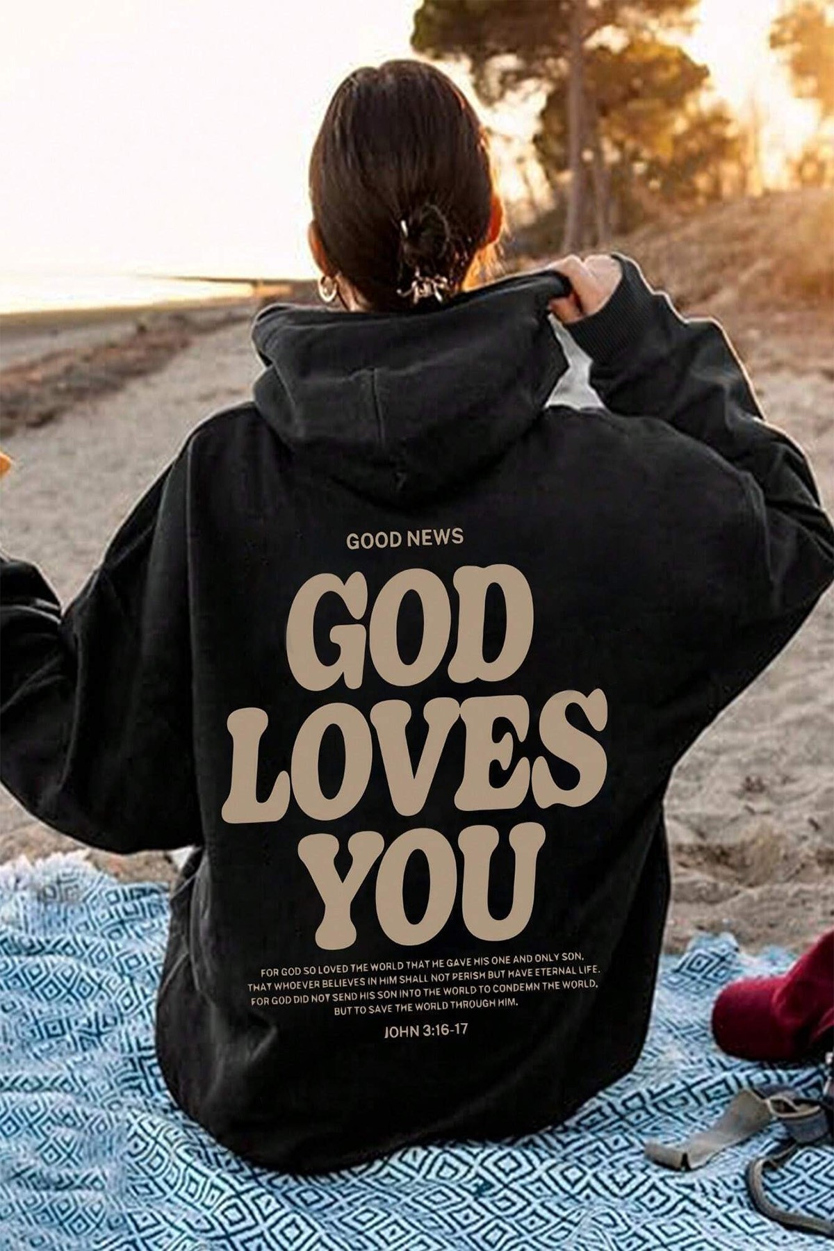 Good Loves You Baskılı Oversize Sweatshirt