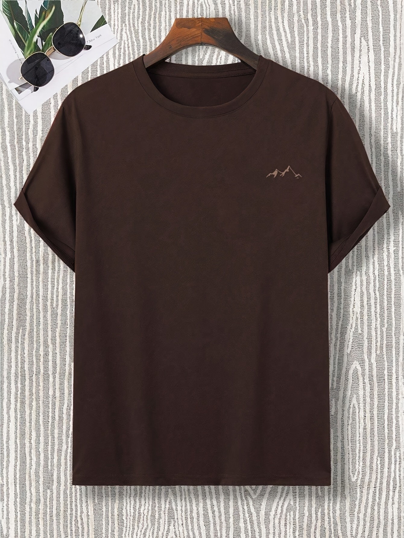 Unisex Dağ Baskılı Oversize Tshirt
