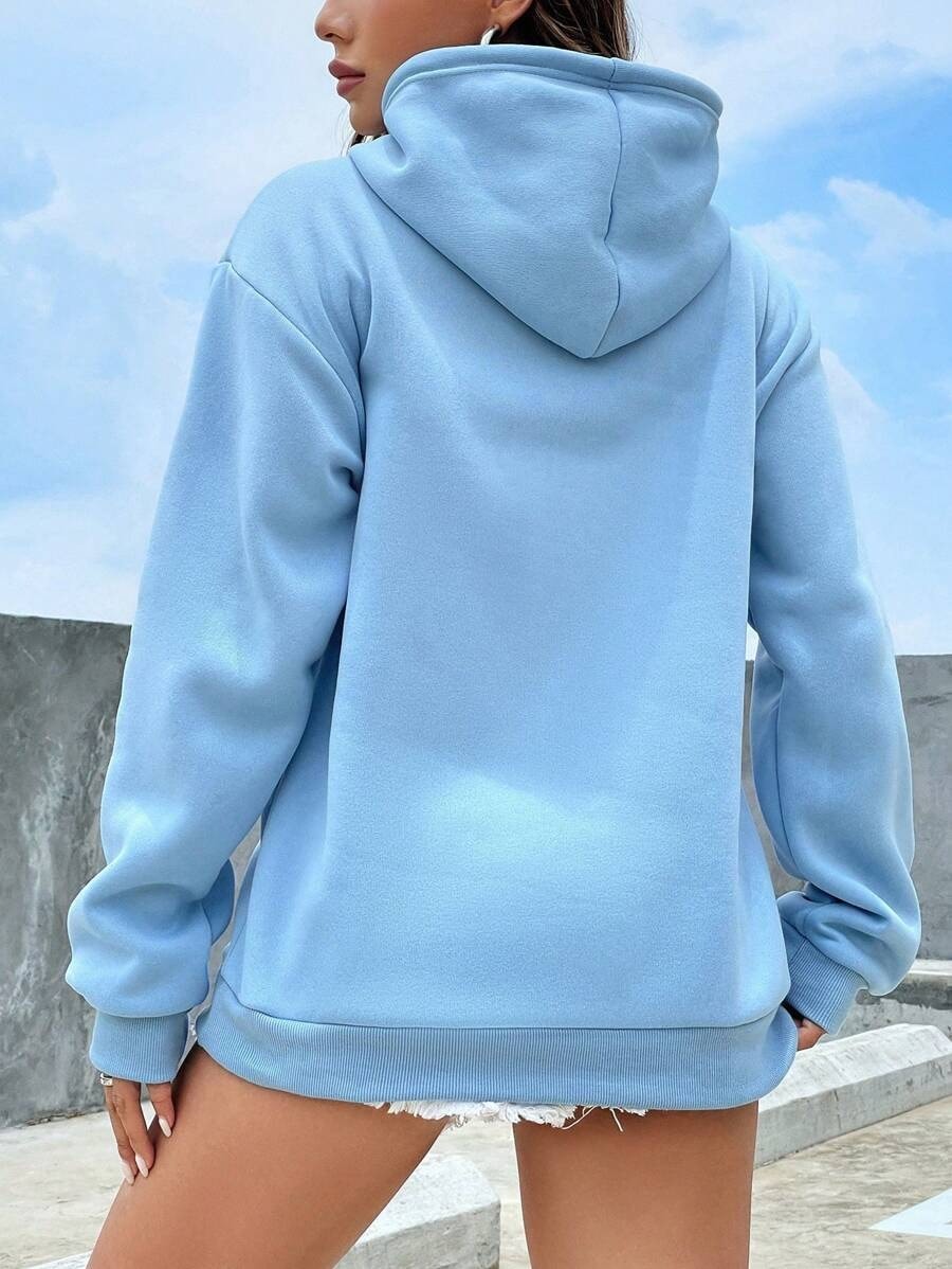 Unisex Papatya Baskılı Tasarım Oversize Sweatshirt