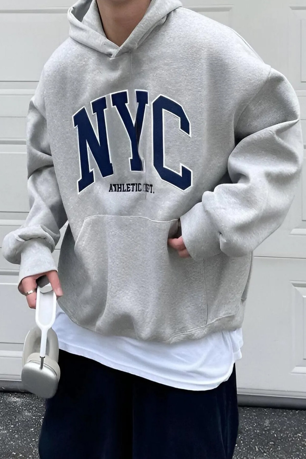 Nyc Baskılı Pamuklu Oversize Sweatshirt