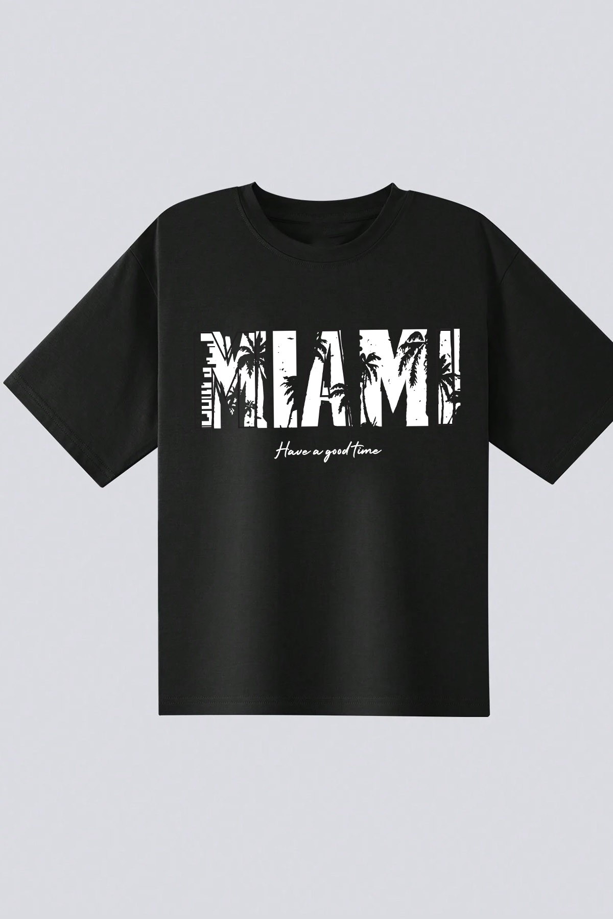 Çocuk Miami Baskılı Pamuklu Tshirt