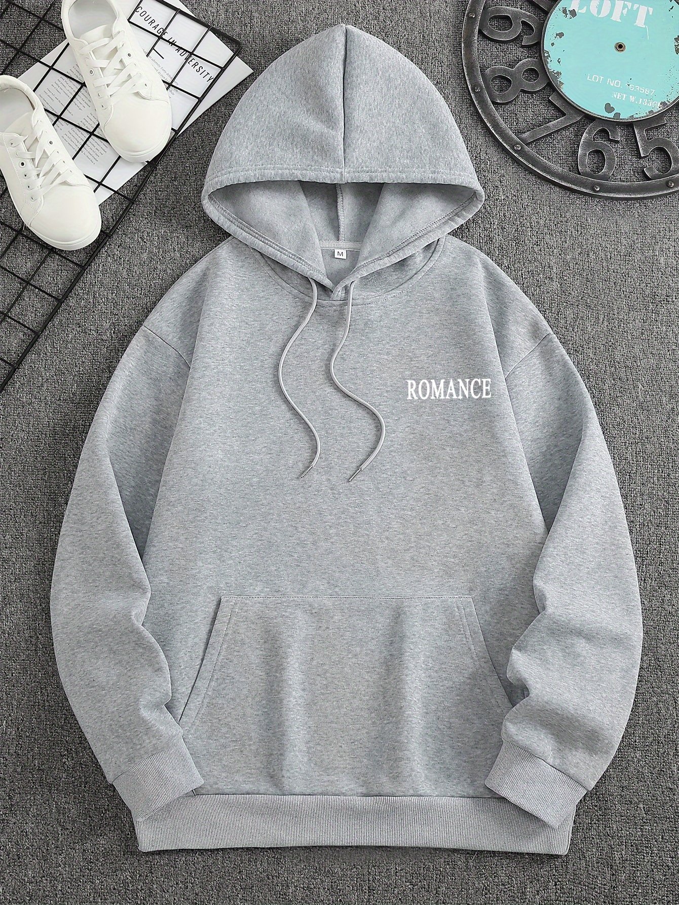 Unisex Romance Sirt Detayli Baskılı Oversize Sweatshirt