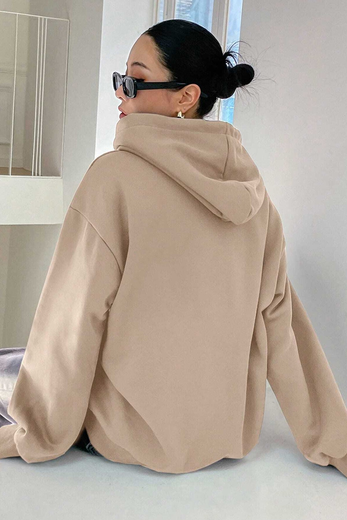 Holiday Baskılı Unisex Oversize Sweatshirt