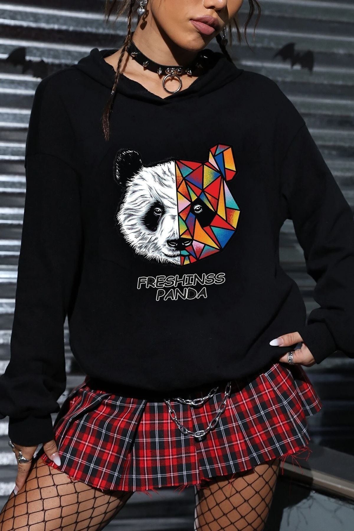 Panda Baskılı Sweatshirt