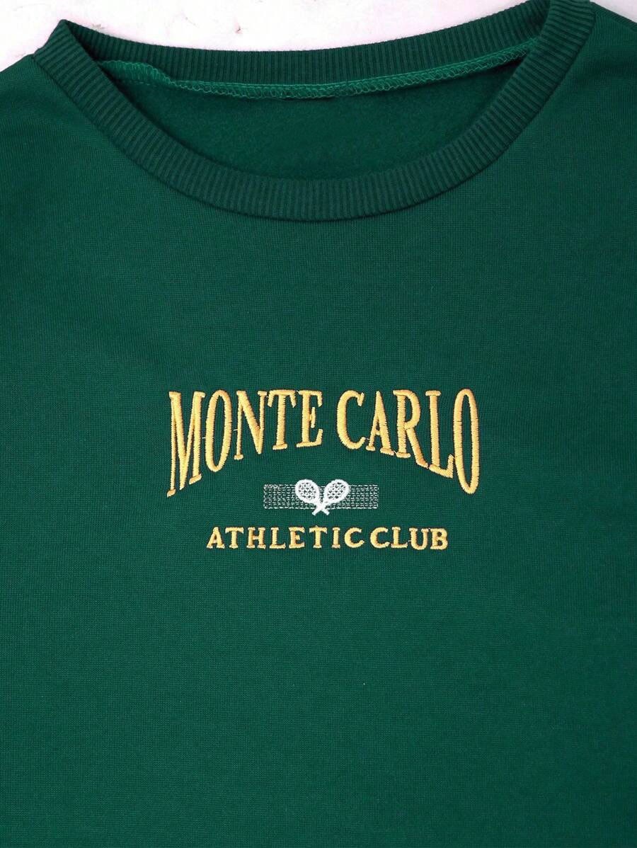 Unisex Monte Carlo Baskılı Oversize Sweatshirt