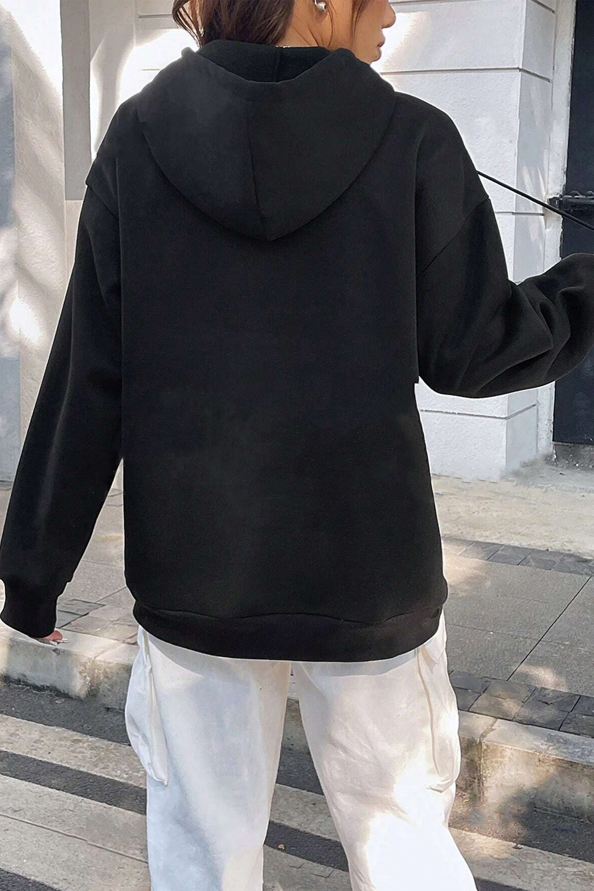 Texas Baskılı Oversize Sweatshirt