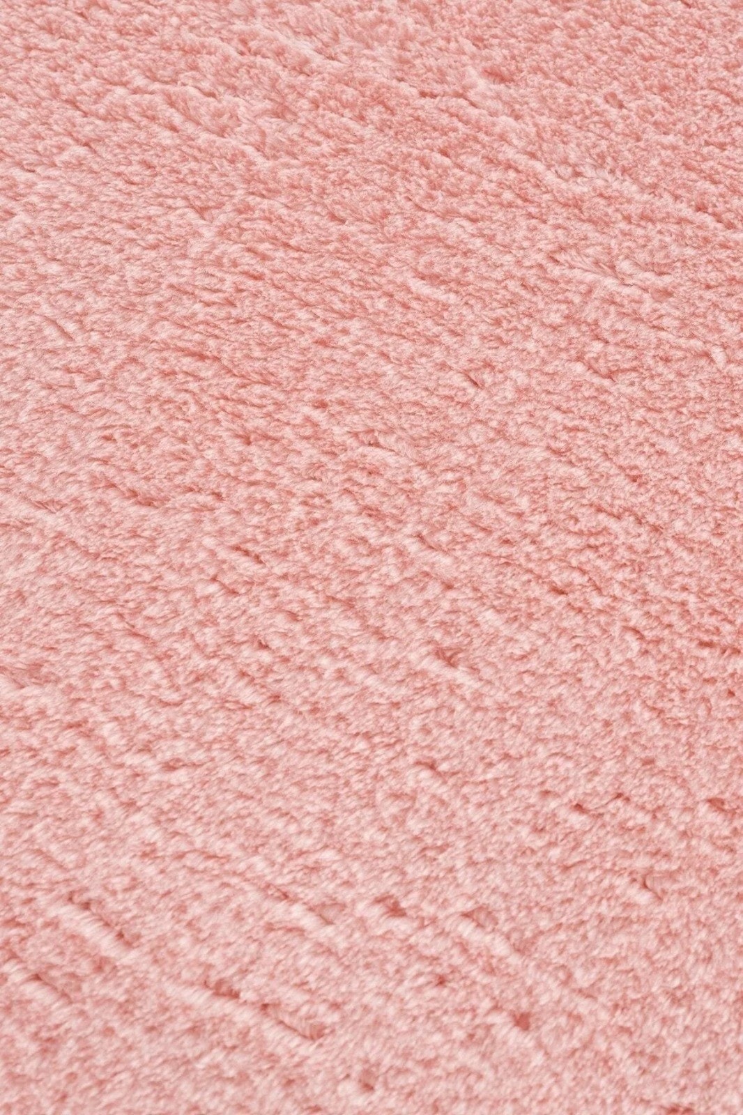 Pembe Kaymaz Taban Yıkanabilir Pofuduk Lüx Post Peluş Kesme Halı Yolluk