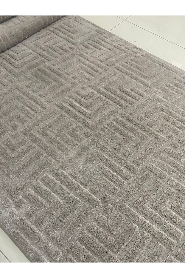 Çeşme Bej Kaymaz Tabanlı Elit Bukle Kesme Salon Koridor Mutfak Halısı Yolluk