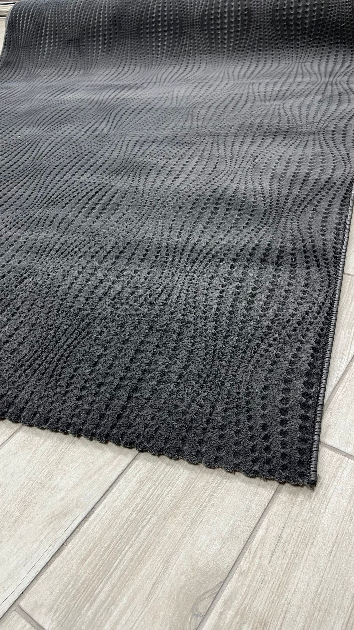 RÖLYEF RULO POLO ANTRASİT KAYMAZ TABAN KESME HALI YOLLUK