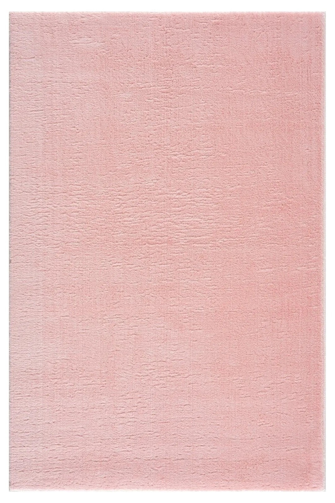 Pembe Kaymaz Taban Yıkanabilir Pofuduk Lüx Post Peluş Kesme Halı Yolluk