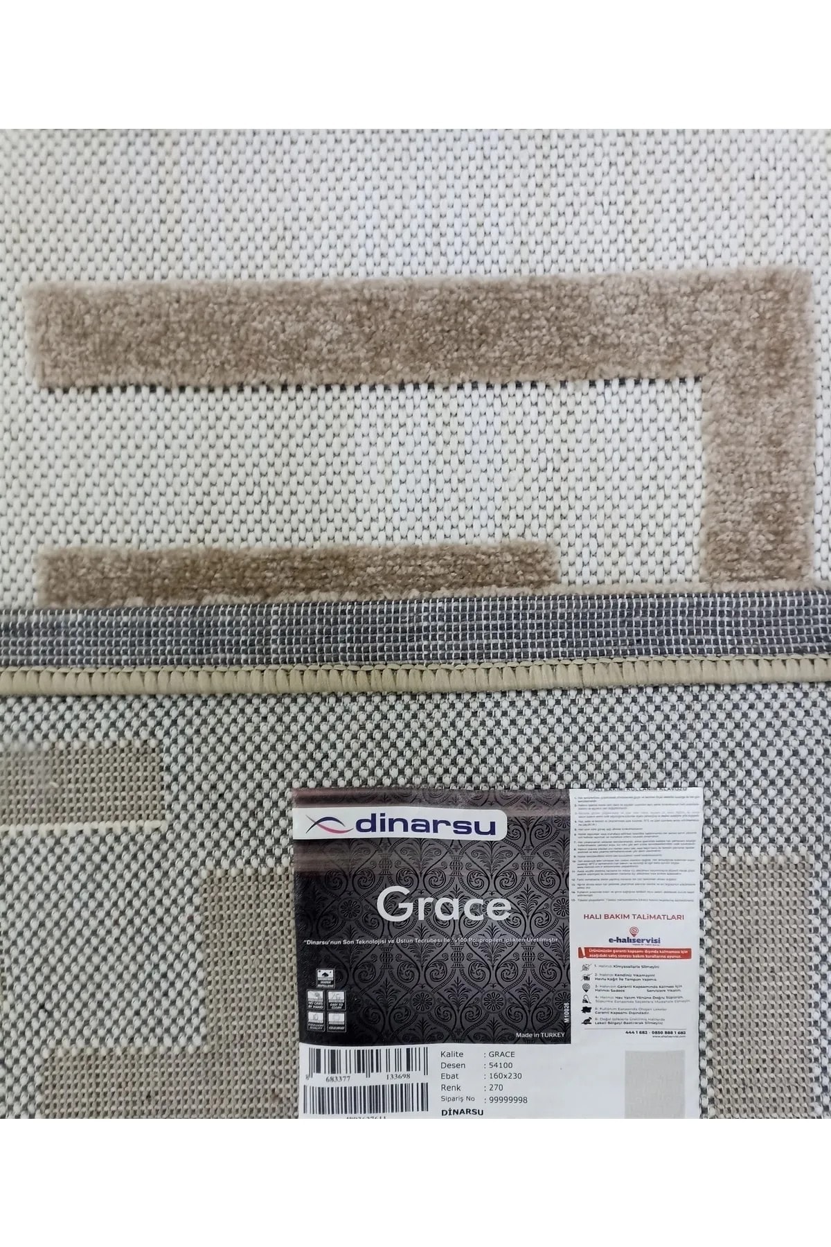 Grace 54101 270 Sisal Modern Kesme Halı Yolluk