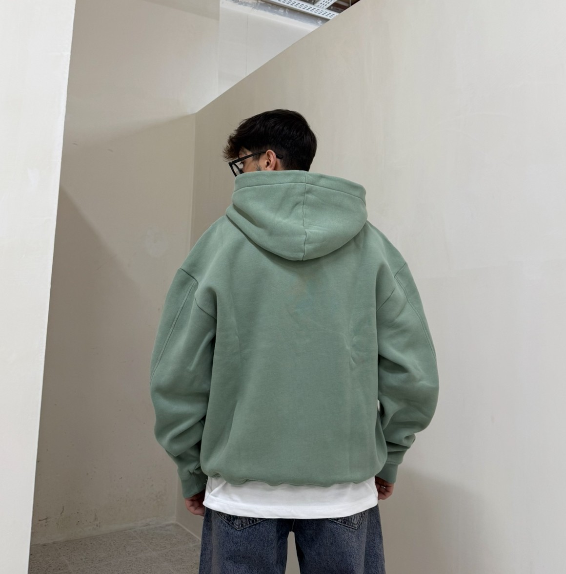 MLTPLY Nakış Detay Oversize Premium Zipp Hoodie