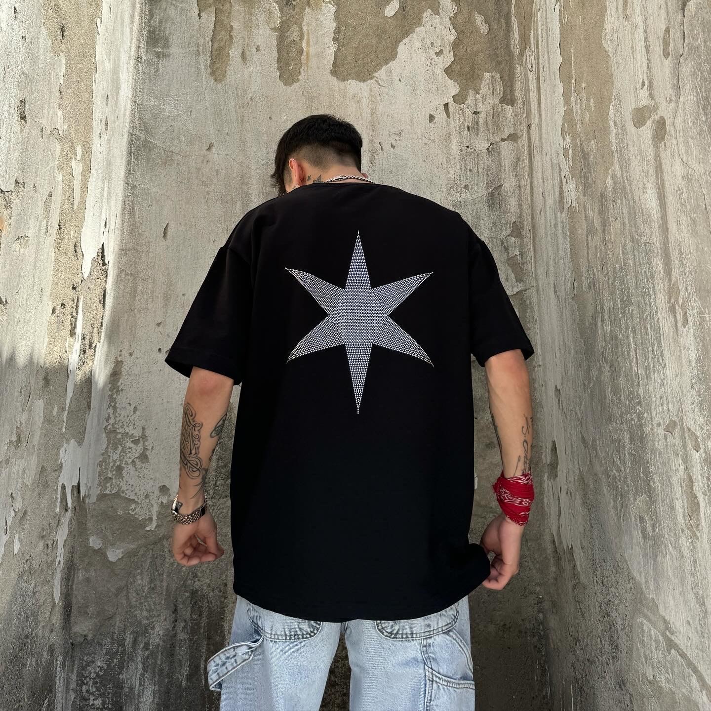 Motive 2M Taşlı Oversize  T-shirt