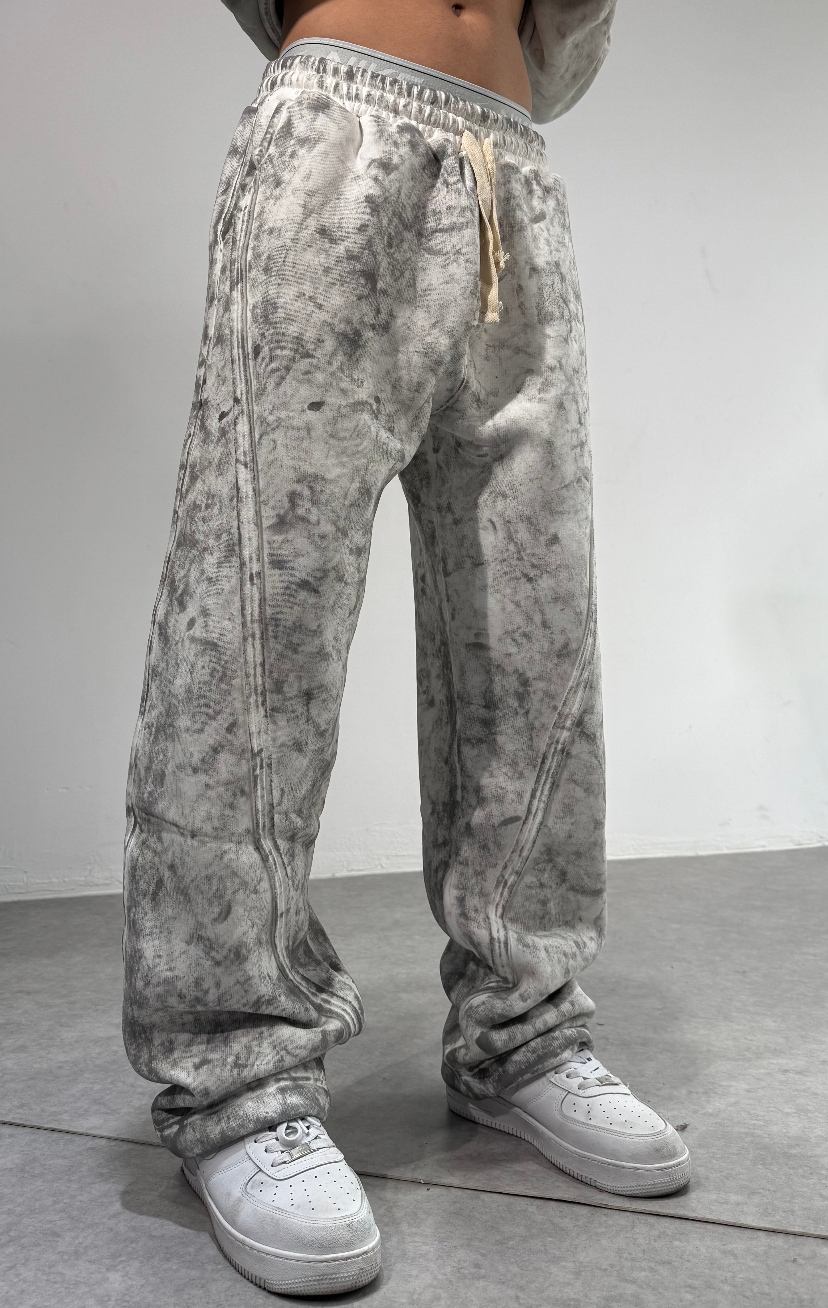 Yıkamalı Oversize Premium Parçalı Baggy Eşofman Altı