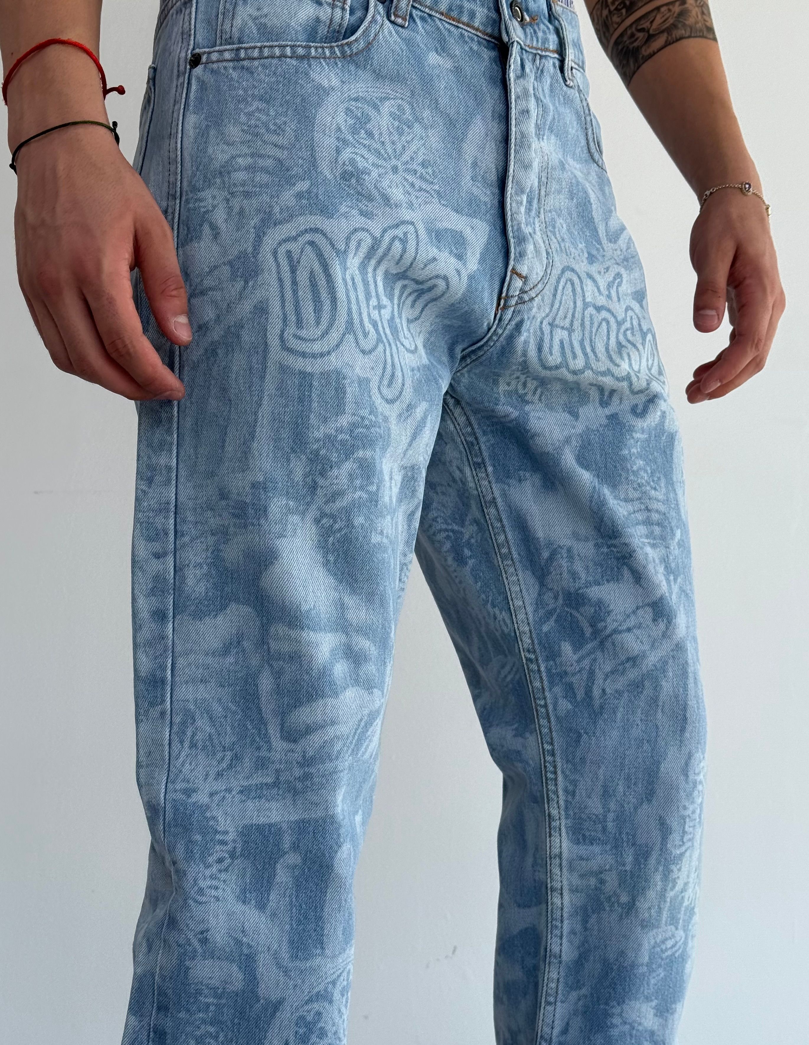 Full Desenli Bol Baggy  Kalıp Premium Pantolon