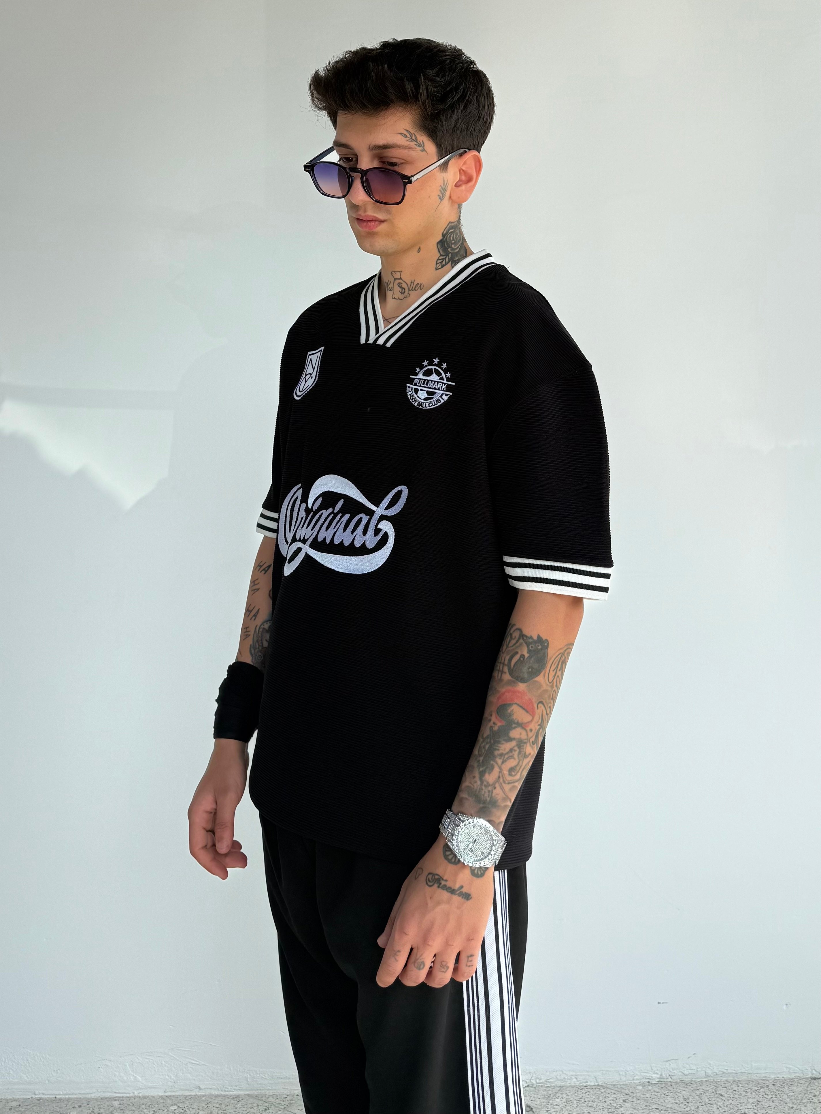 Nakışlı Kalın Kumaş Oversize Tişört