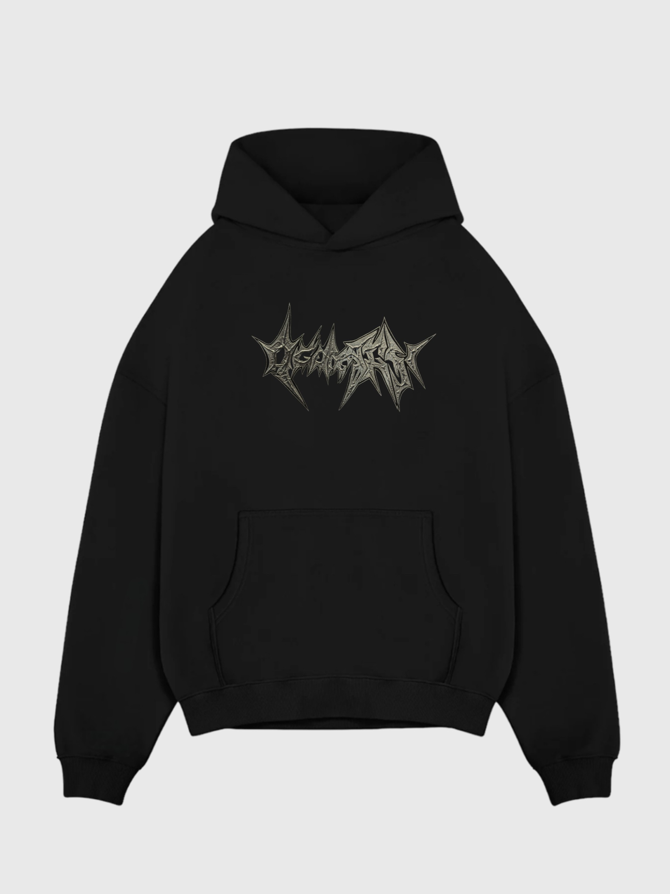 Gothik Baskılı Oversize Sweatshirt