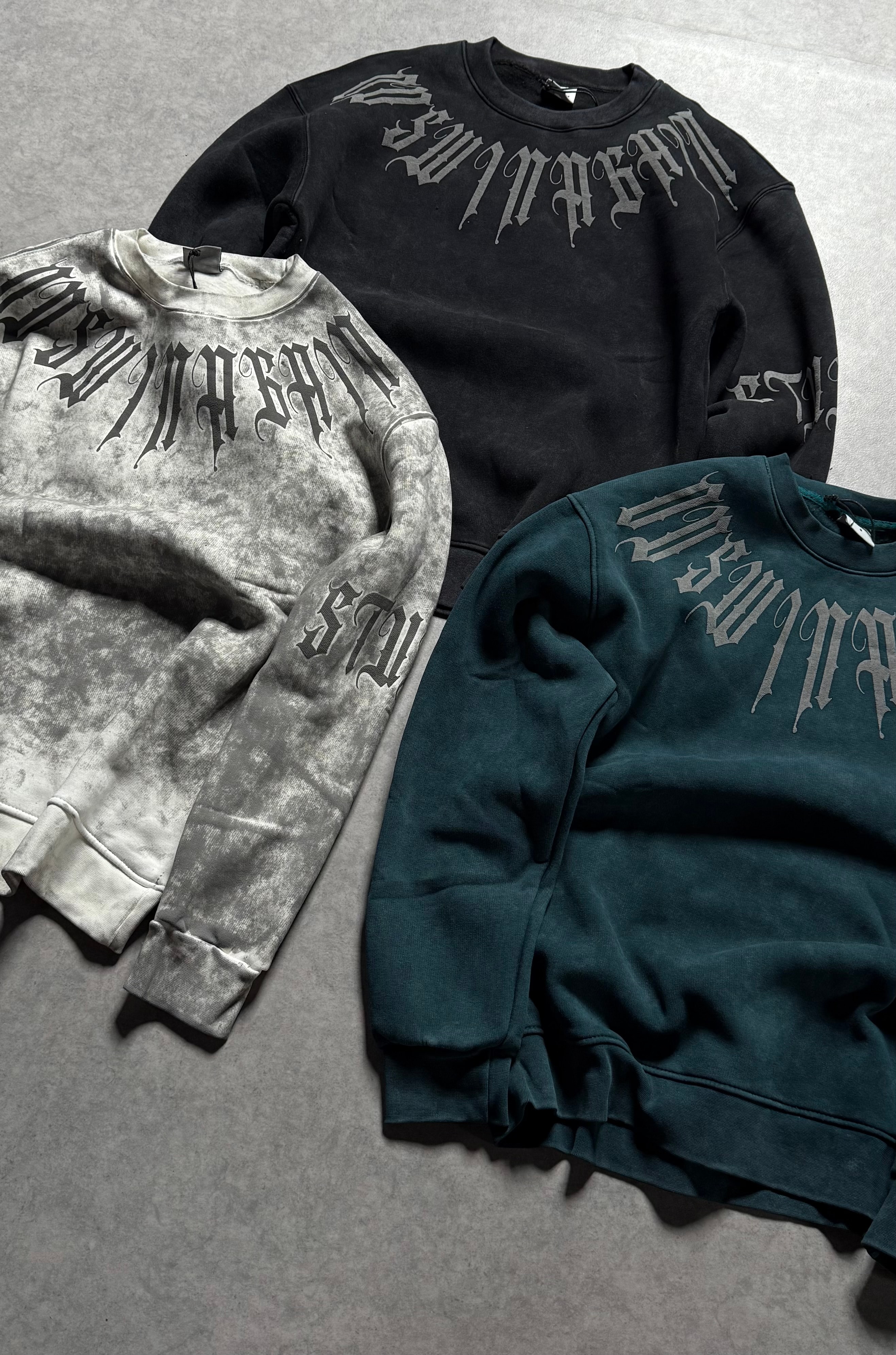 Acid Wash Baskılı Oversize  Sweatshirt