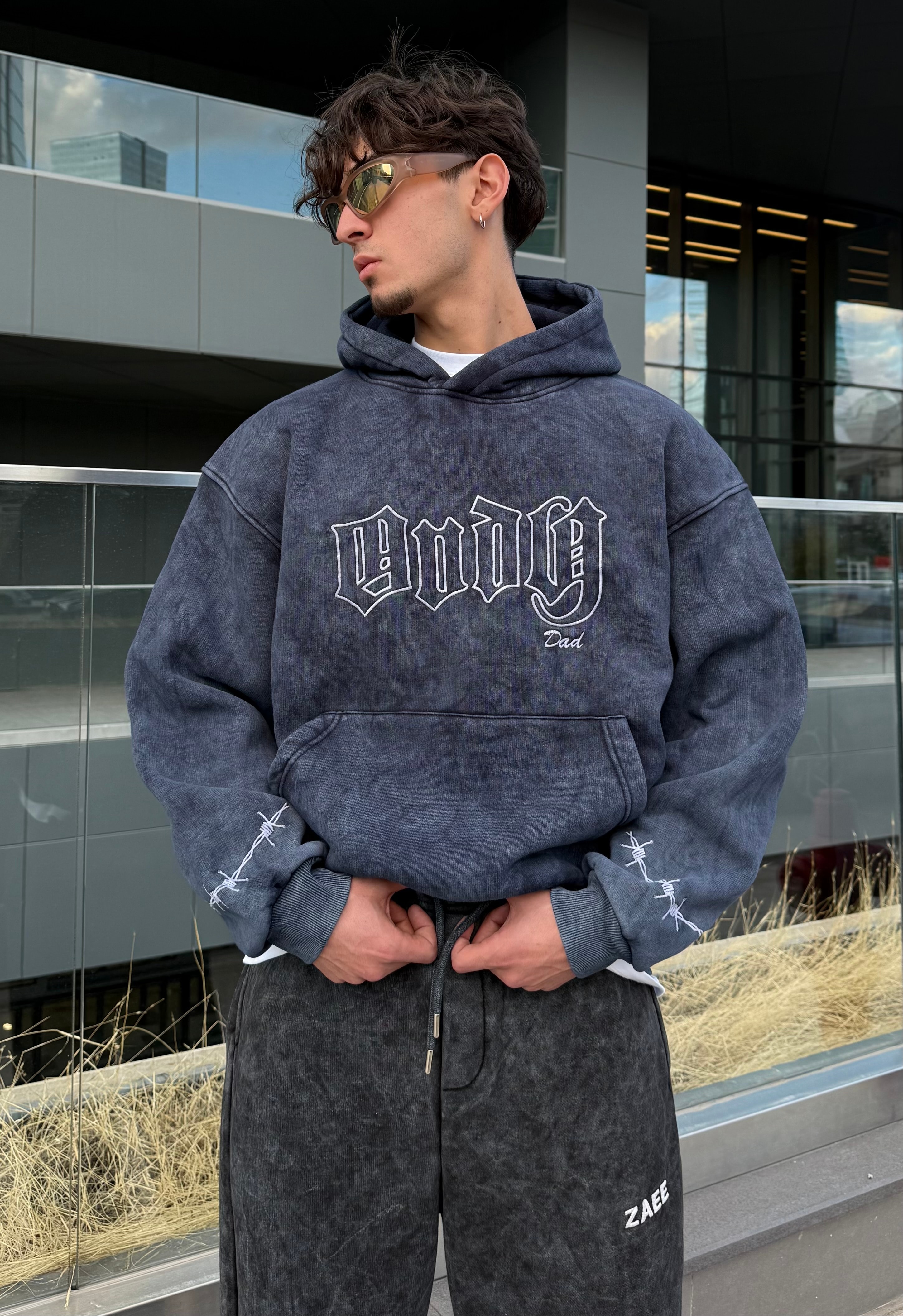 Acid Wash Andy Nakışlı Oversize Premium 