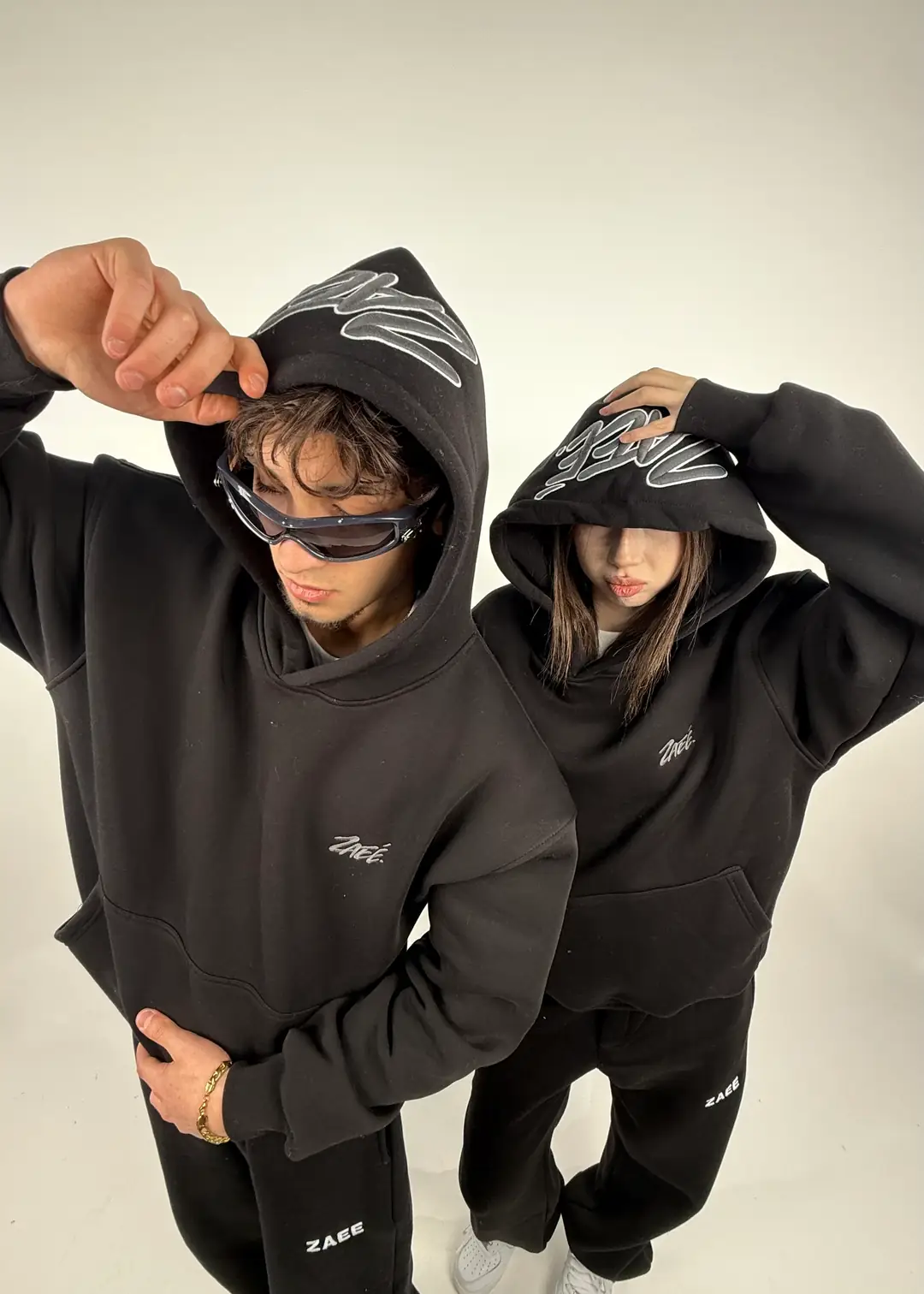ZAEE Kapüşon Nakışlı Oversize Hoodie