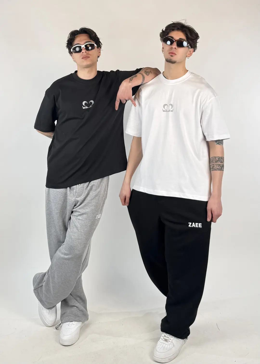 2M motive Taşlı Oversize T-shirt