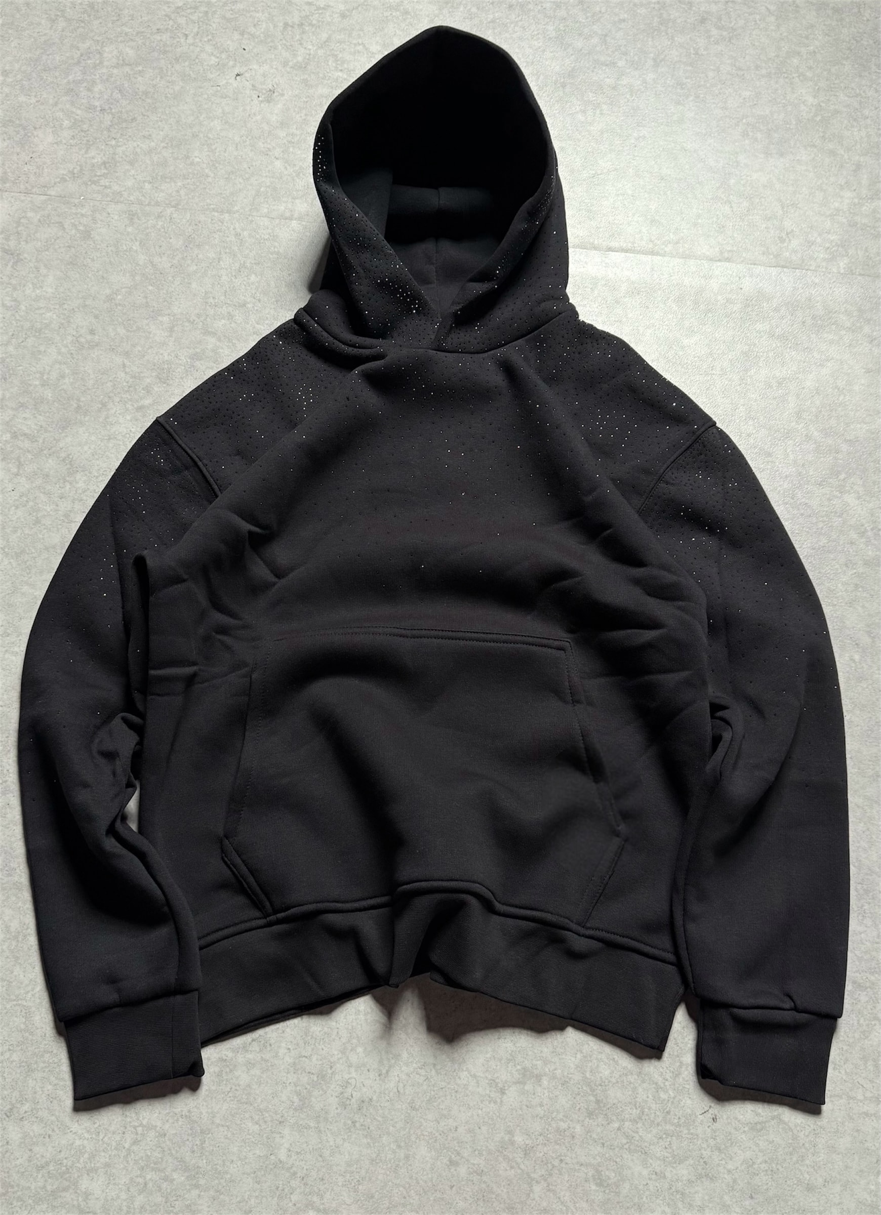 Özel Seri Oversize Taşlı Sweatshirt - Siyah