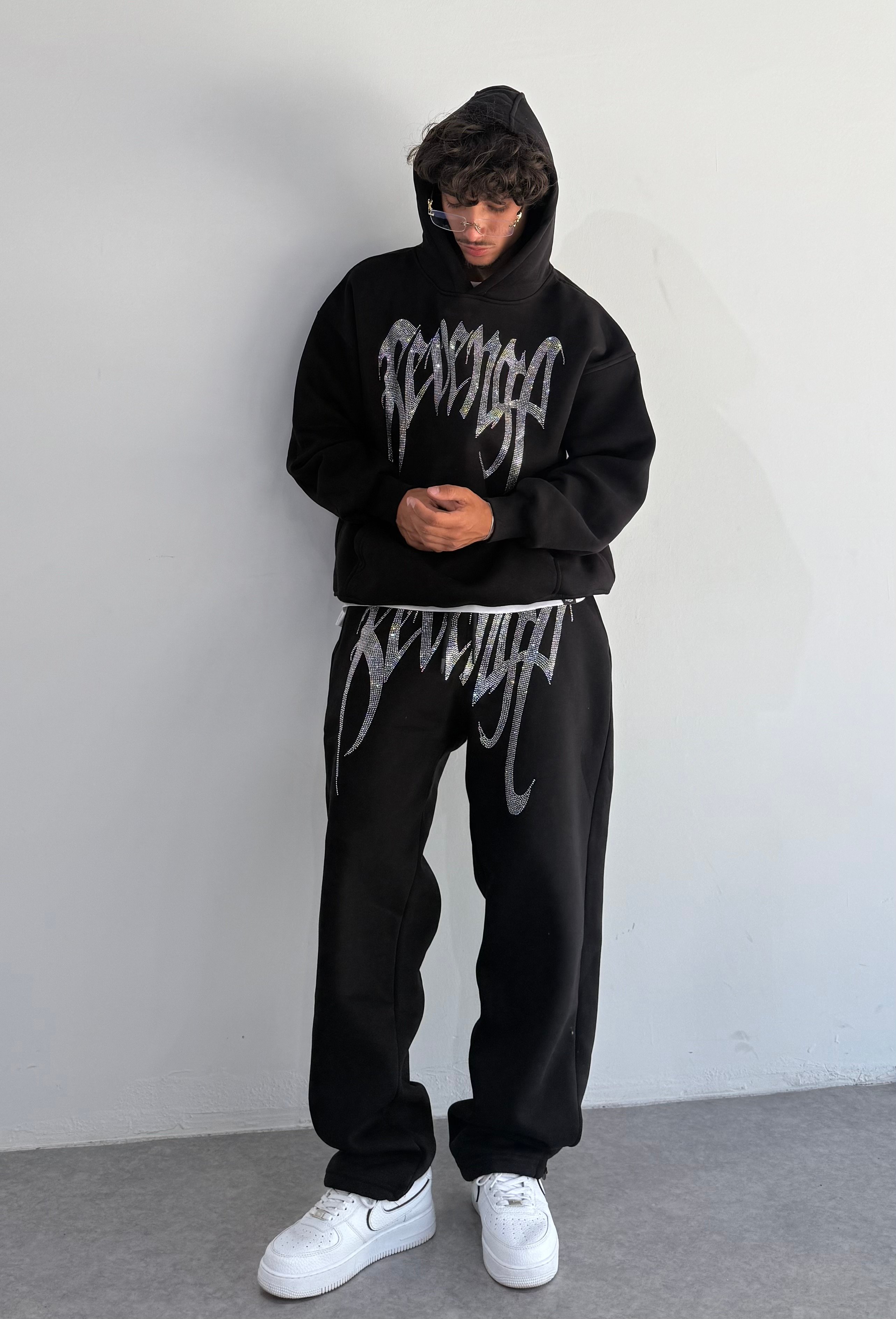 REVENGE taşlı Oversize Sweatshirt