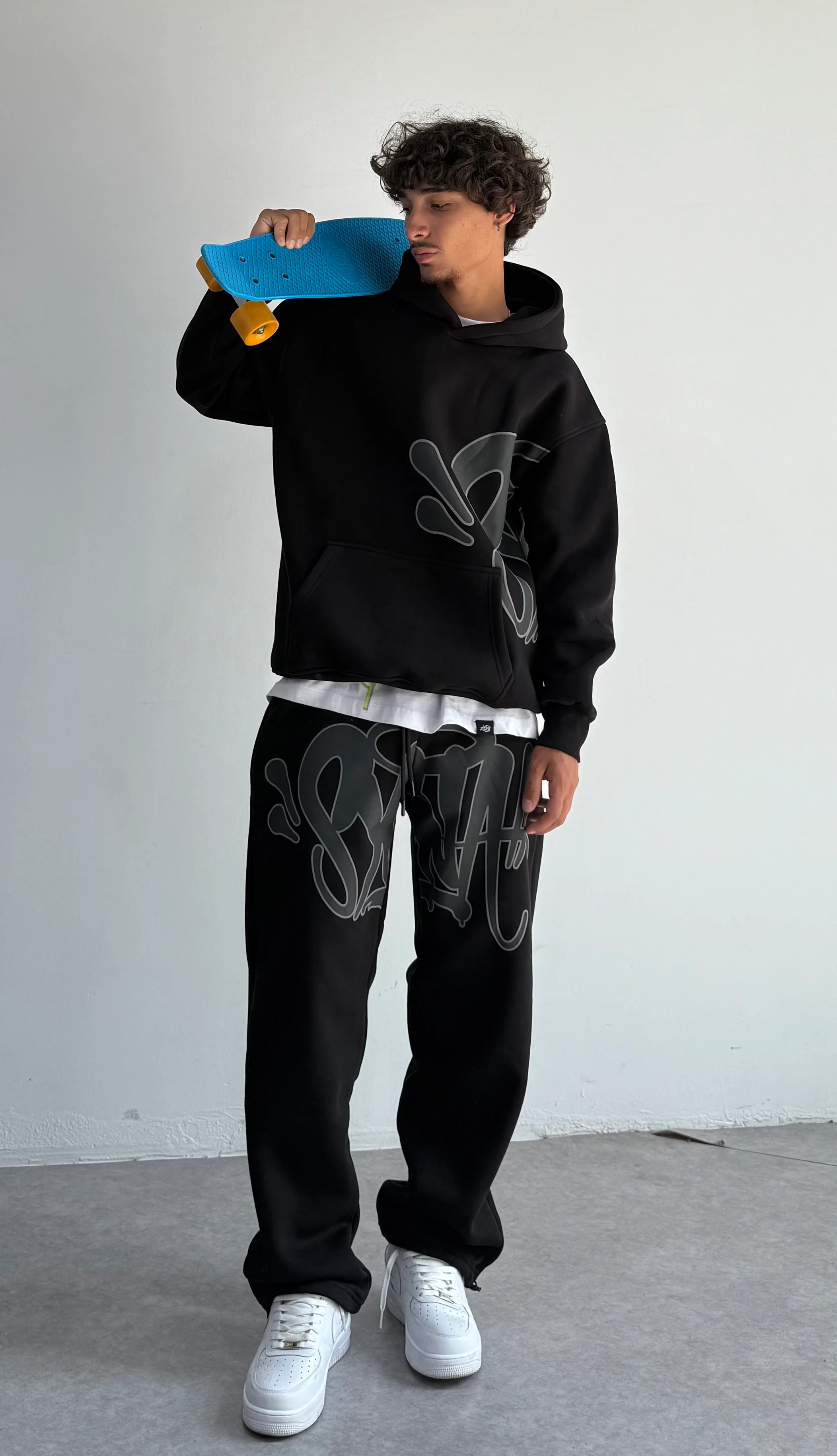 S. Baskılı Oversize Sweatshirt