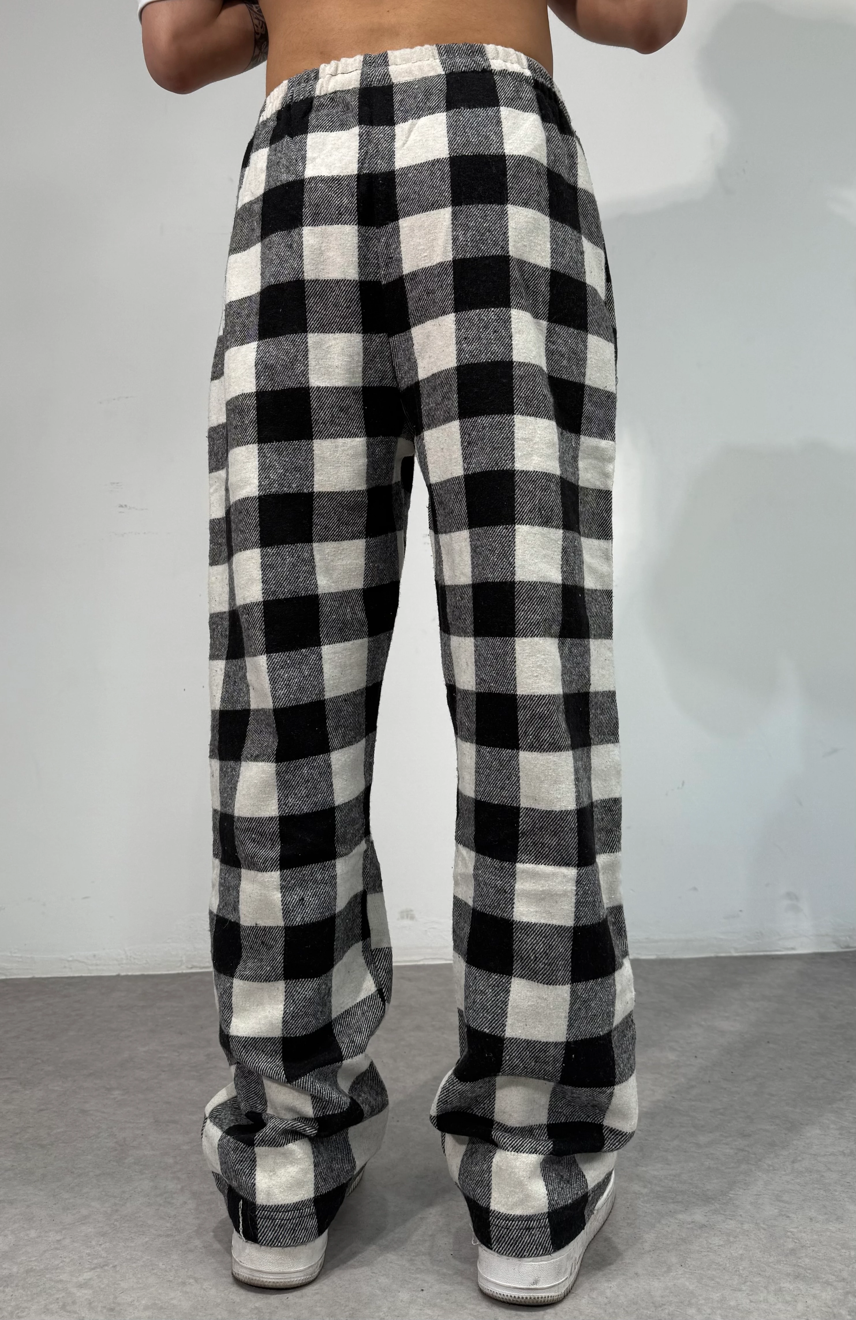 Kışlık  Kumaş Ekose Kareli Pijama Alt