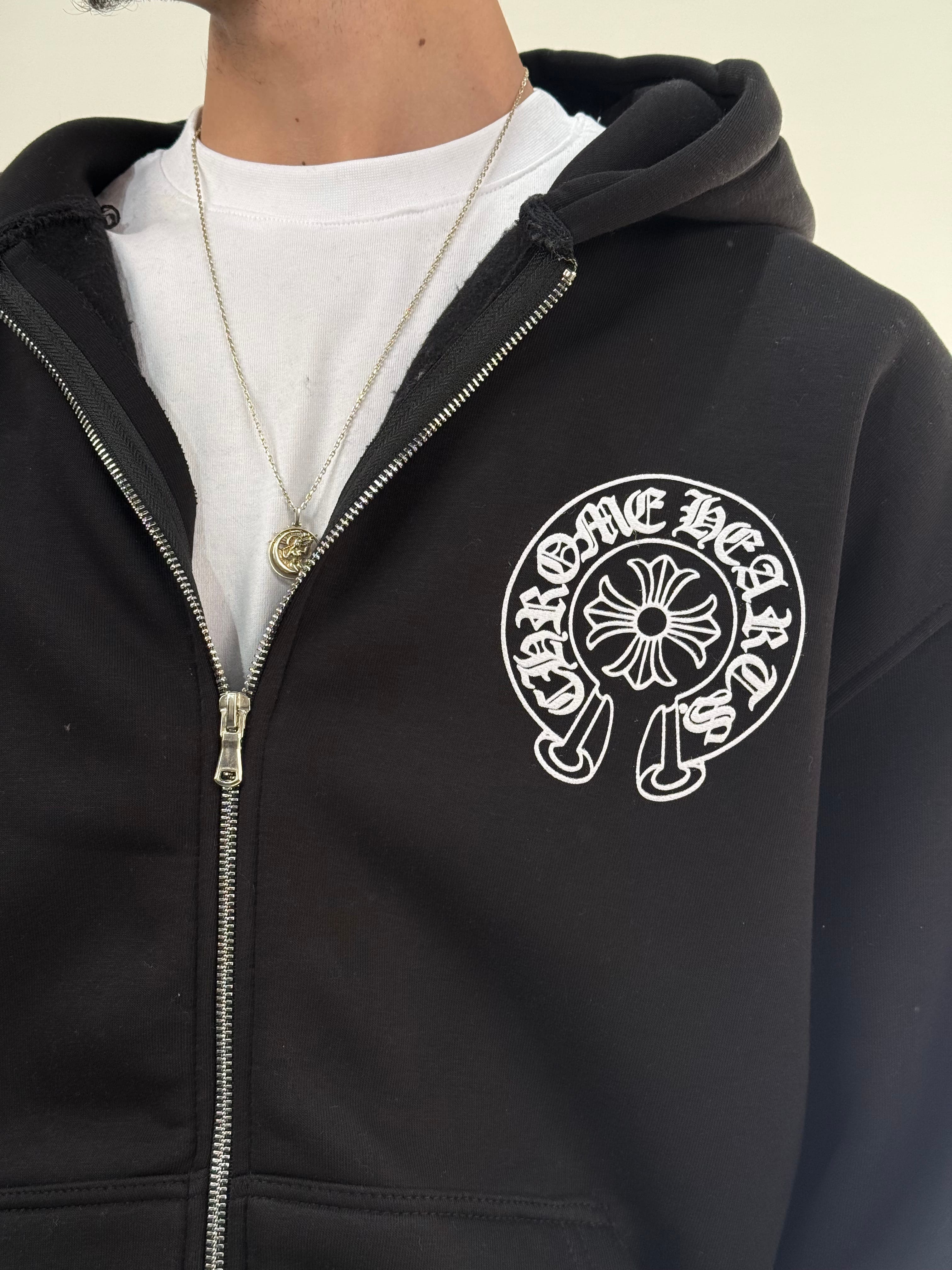 c. Baskılı Oversize Fermuarlı Sweatshirt