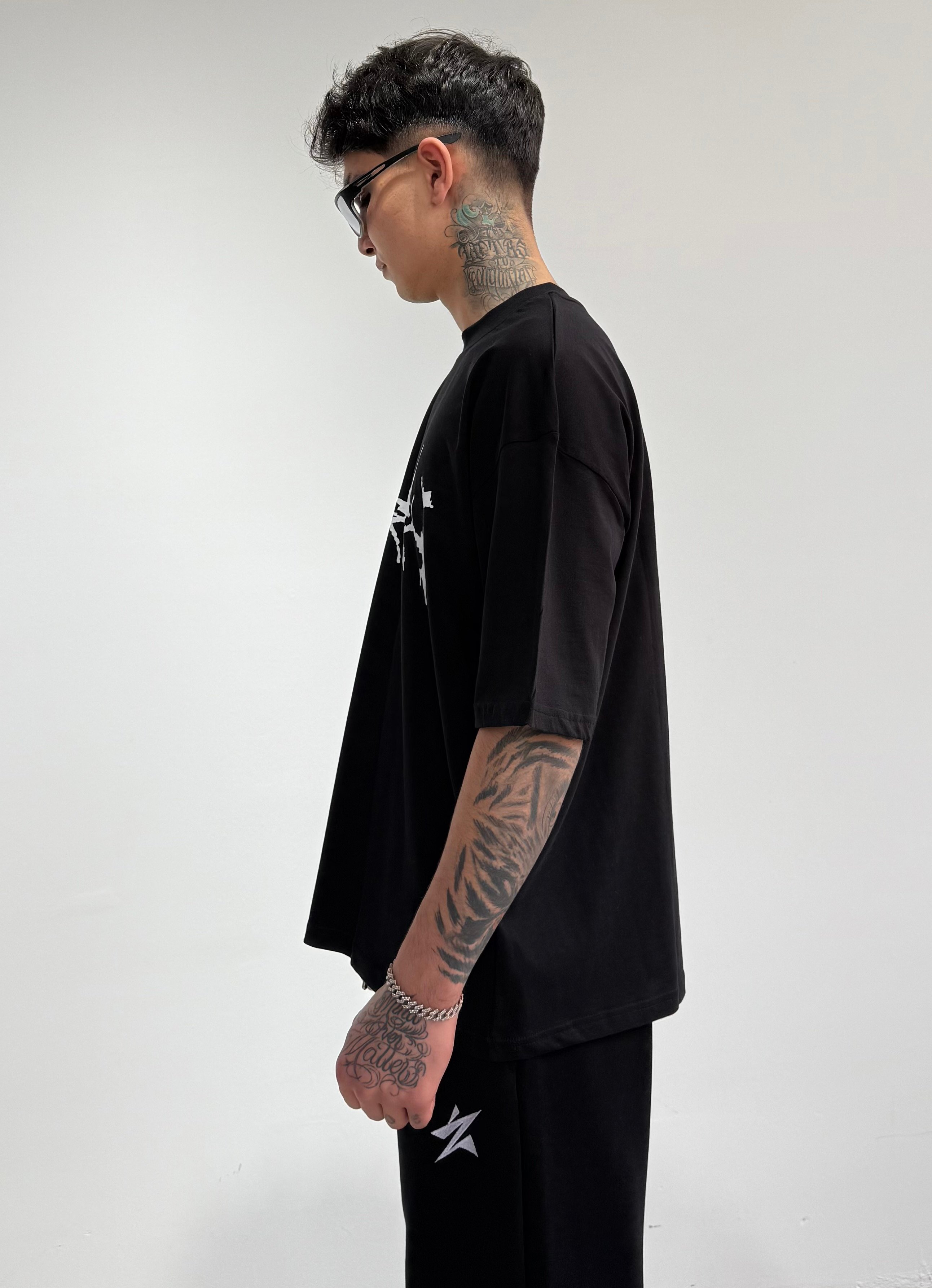 Font Baskılı Oversize Tişört