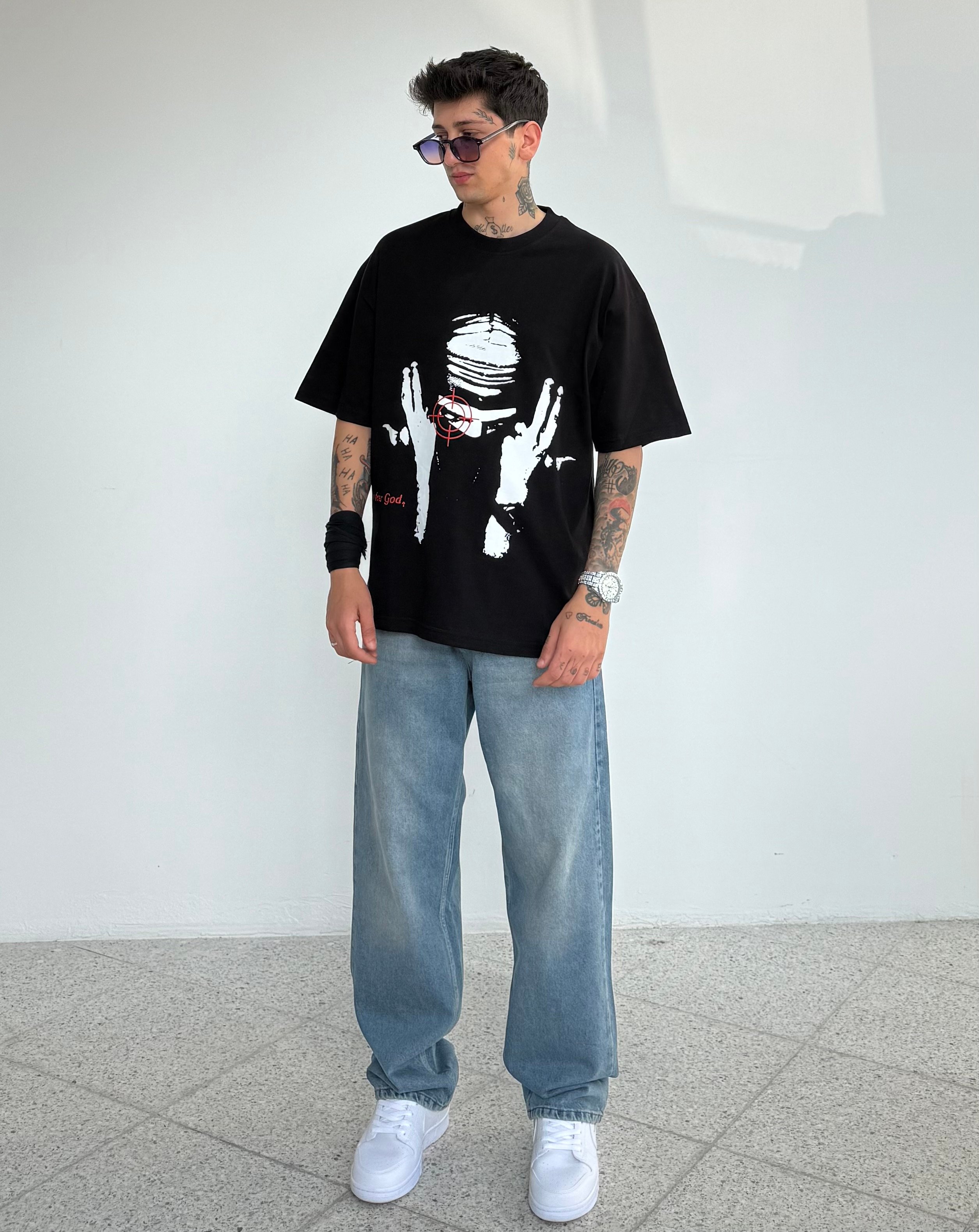 Baskılı Oversize Tişört