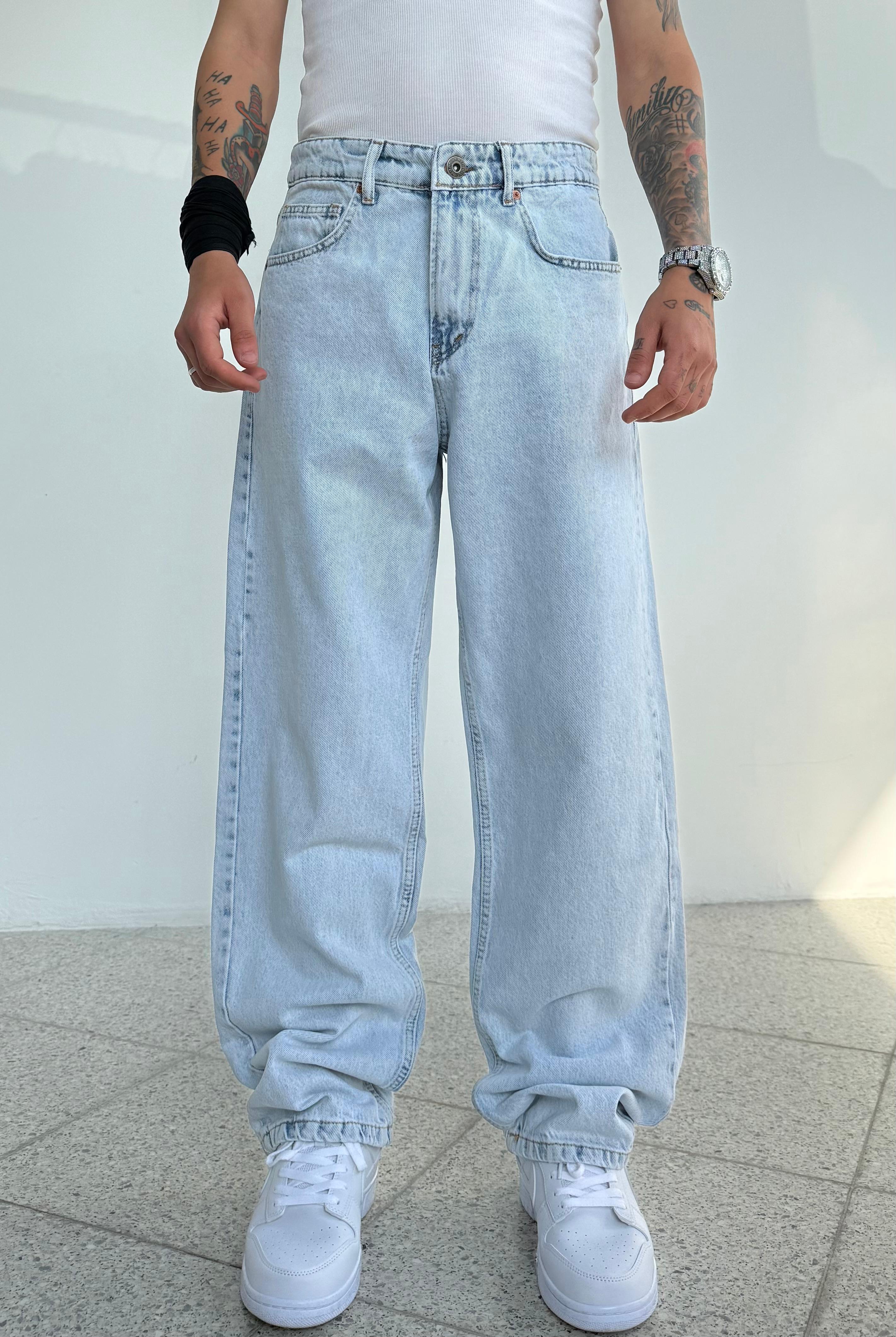 Baggy Pantolon - Buz Mavisi
