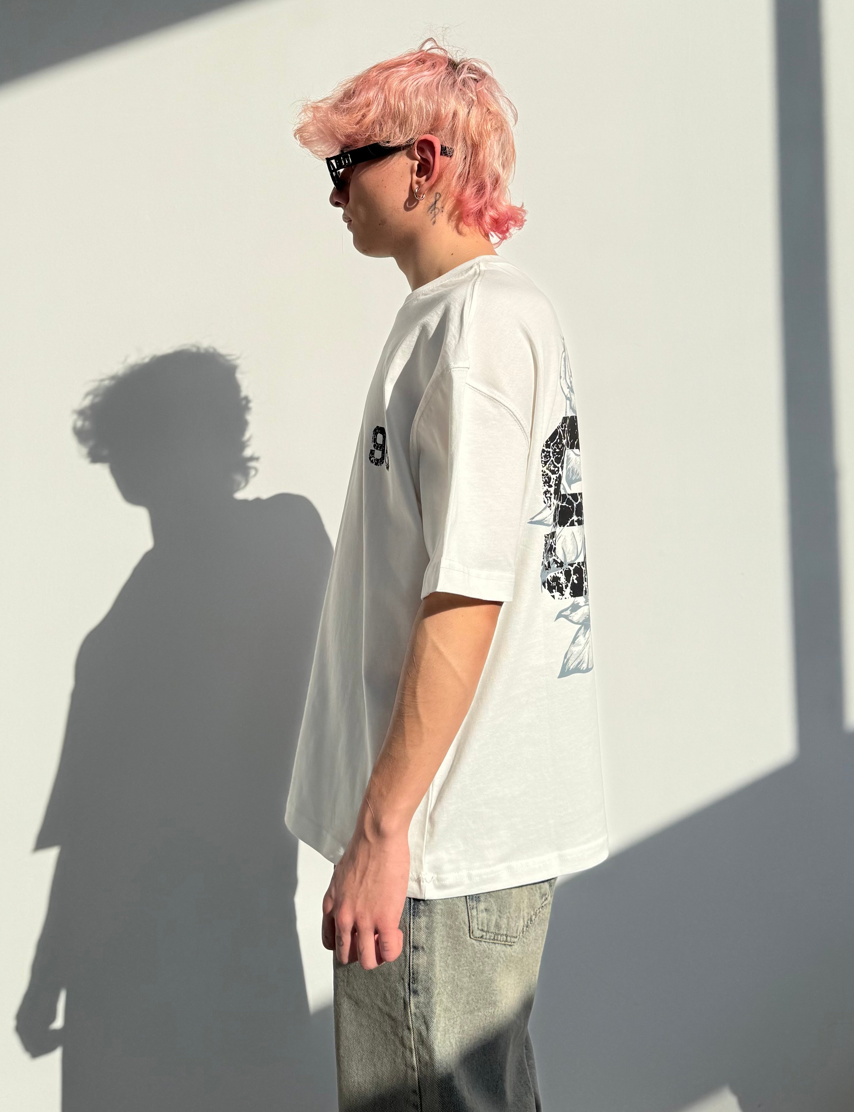 98 Baskılı Oversize Tişört