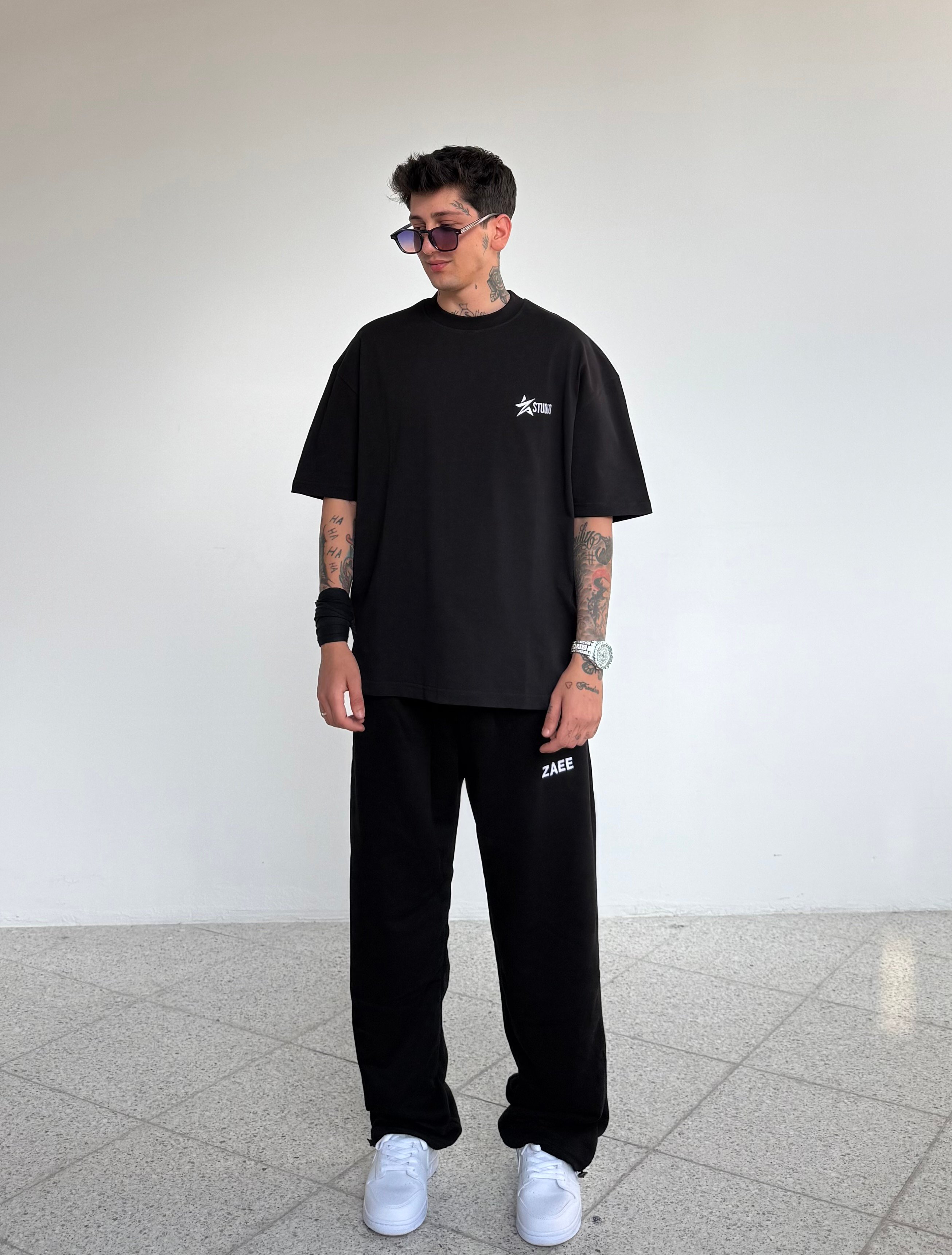 STAR STUDIO Nakışlı Oversize Tişört