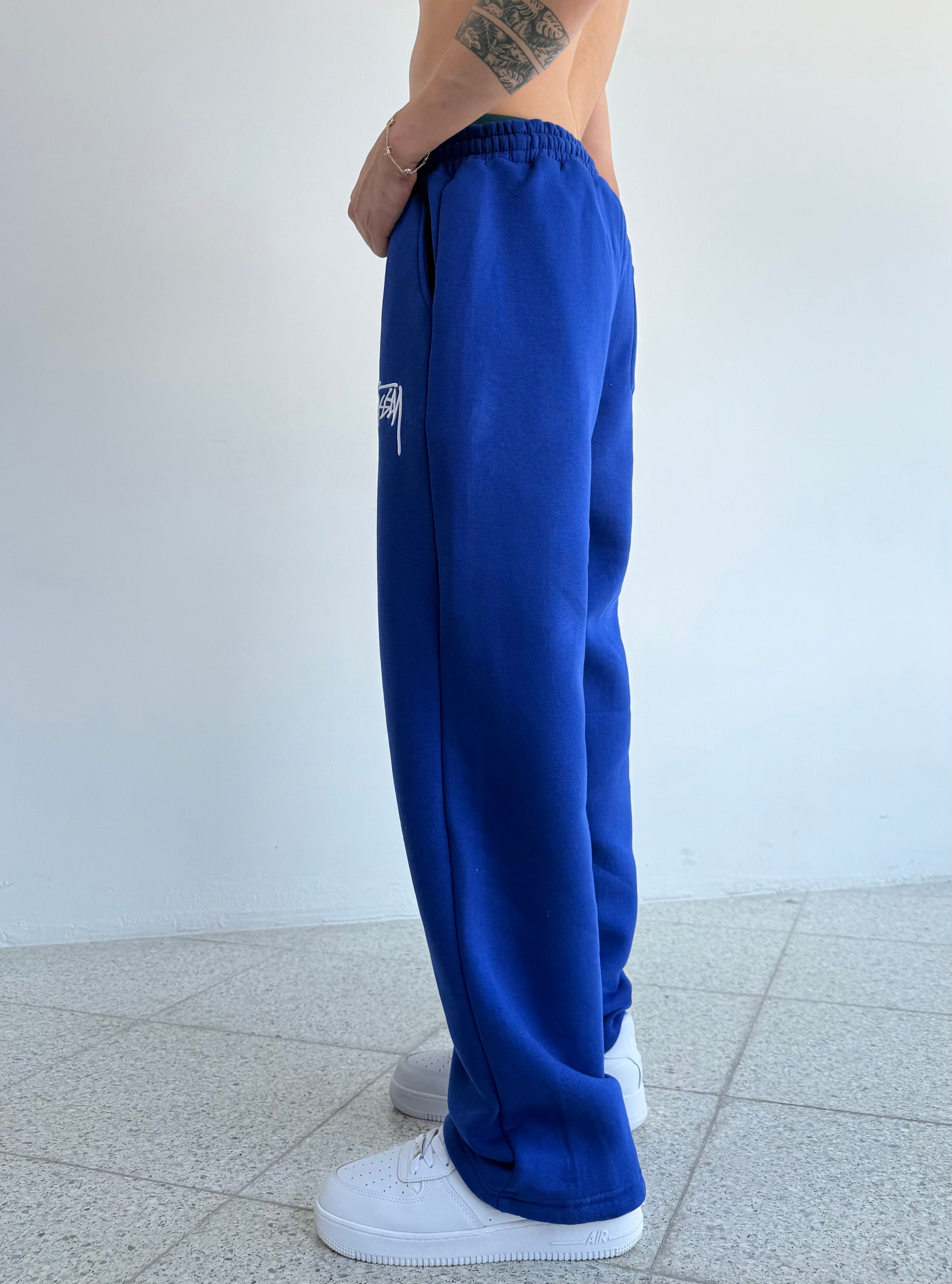 Kışlık Stussy Nakış Detay 3 İplik Şardonlu  Eşofman