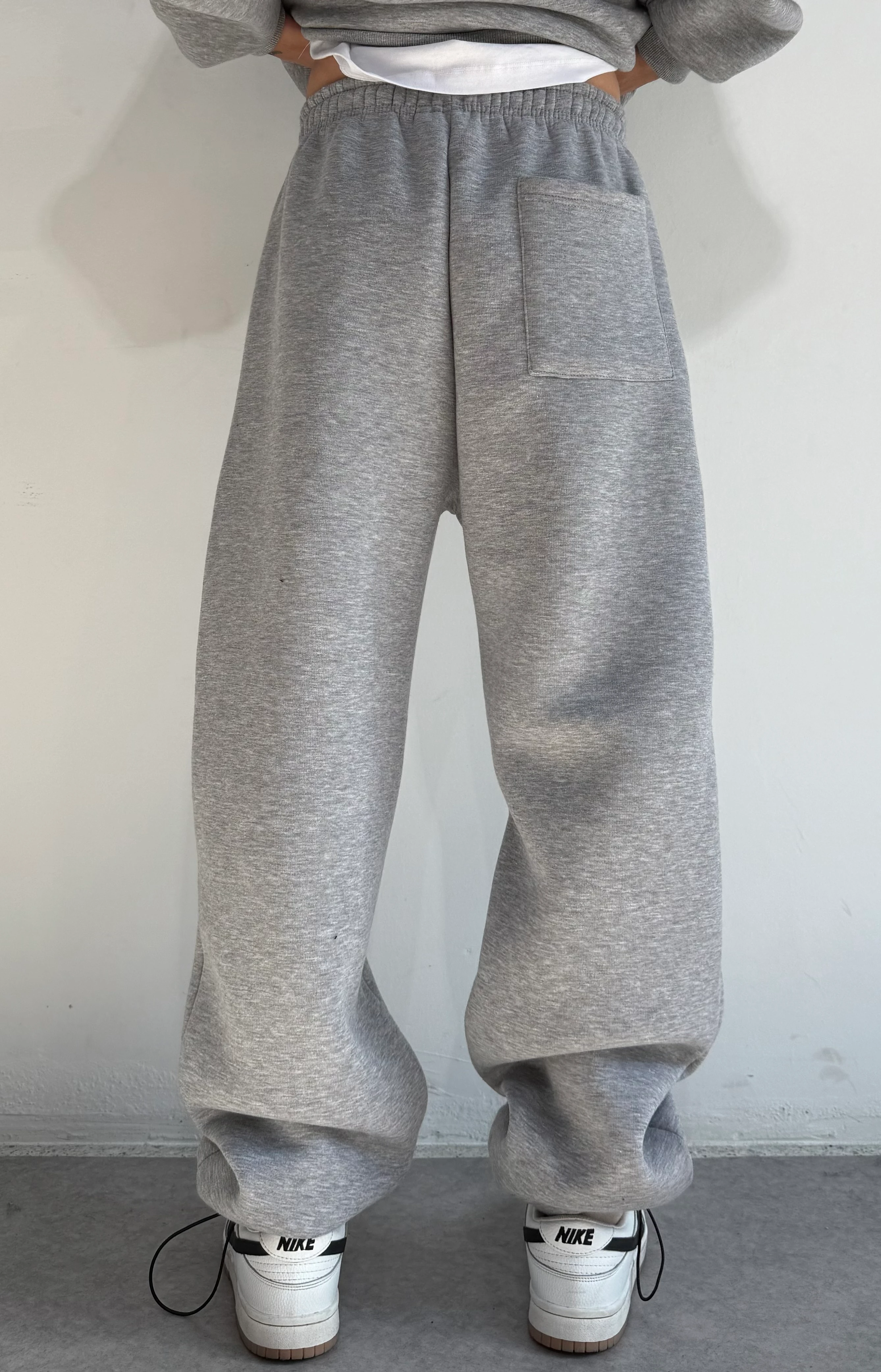 Kışlık Kumaş Ayarlanabilir Paça Baggy Eşofman Altı 