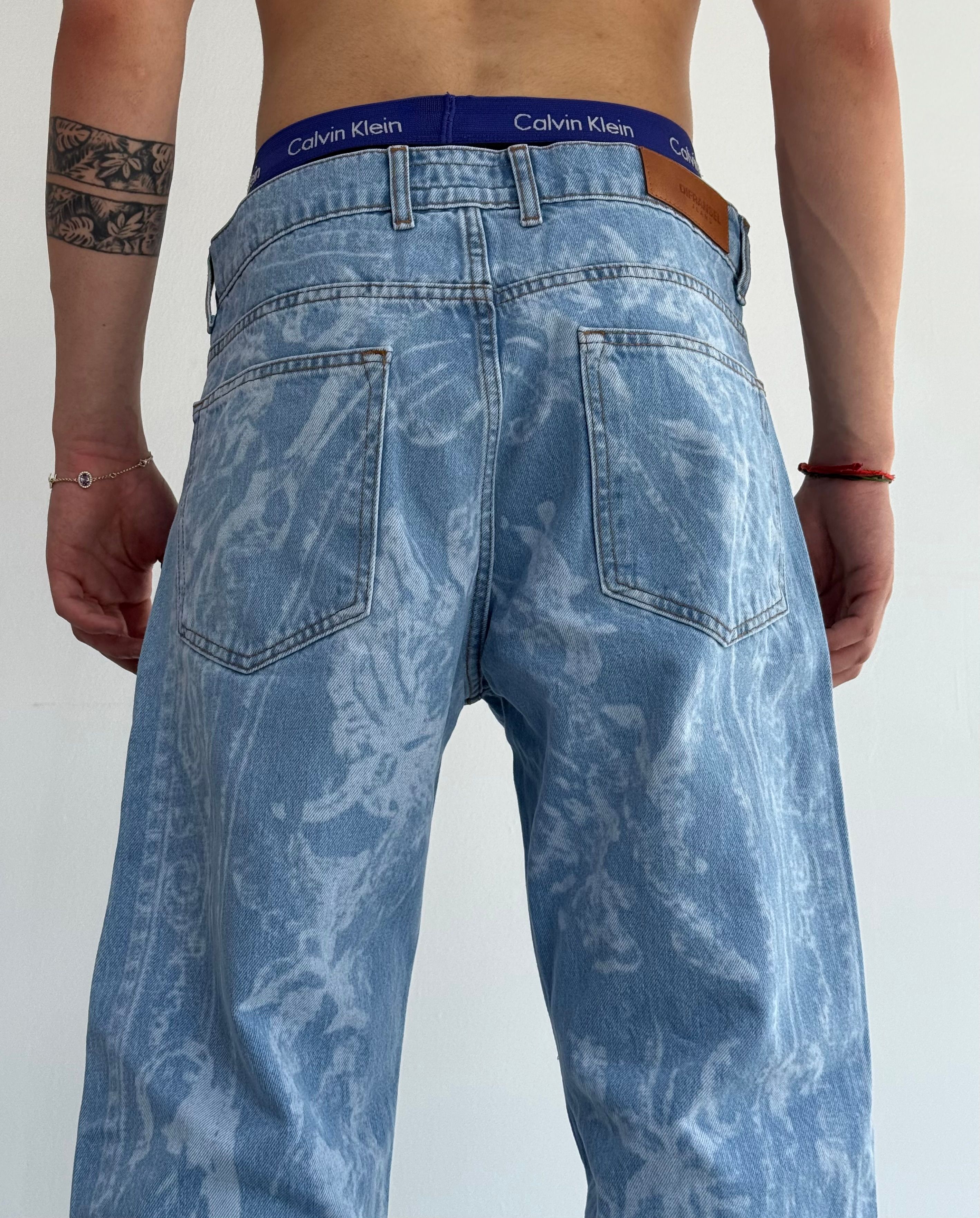 Full Lazer Desenli Bol Baggy Kalıp Premium Pantolon