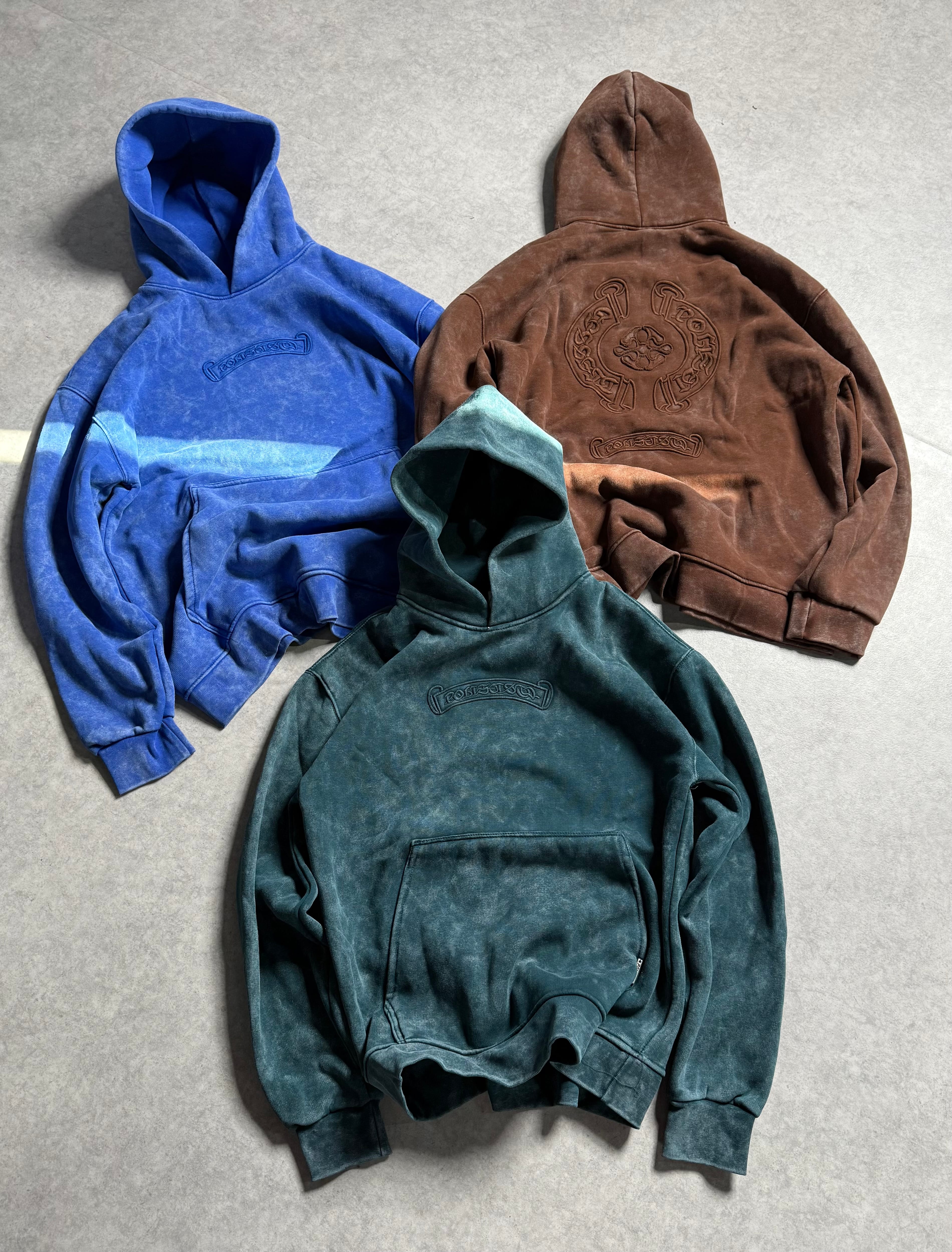 Acid Wash Aplike Nakışlı Oversize Premium Sweatshirt