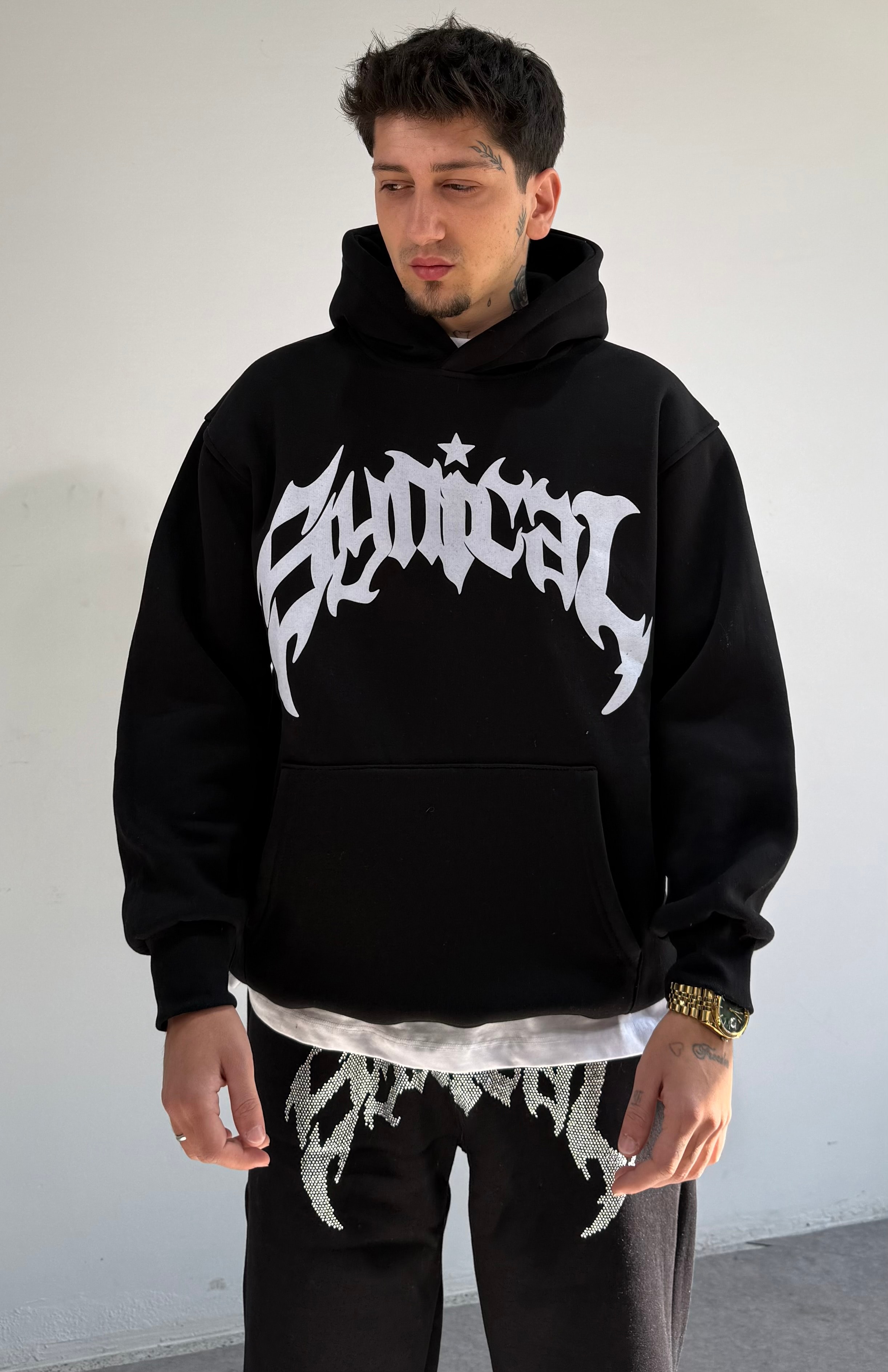 Kışlık Kumaş Oversize Premium Kanatlı Sweatshirt