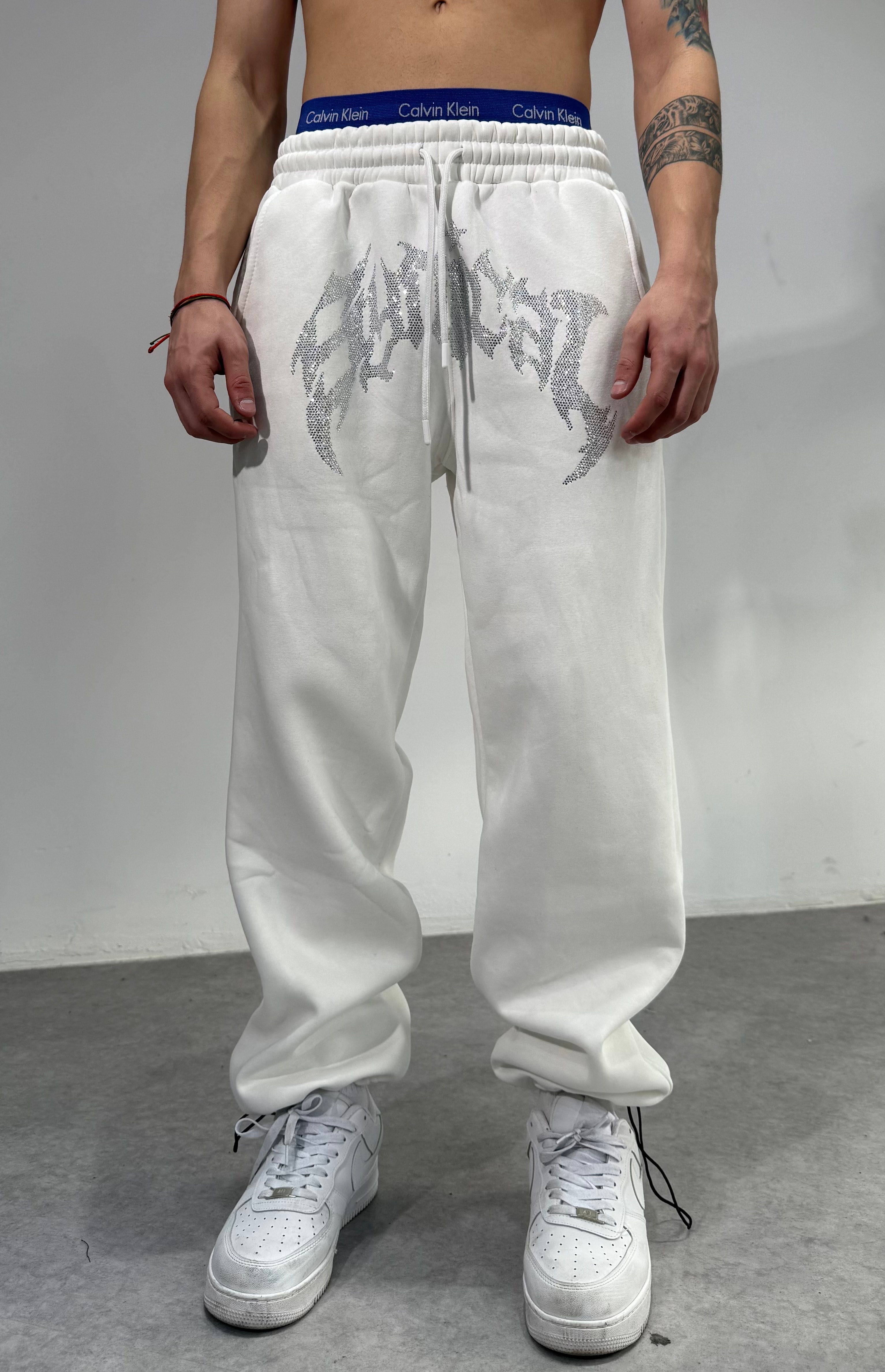 Taşlı Baggy Eşofman Kışlık Kumaş 