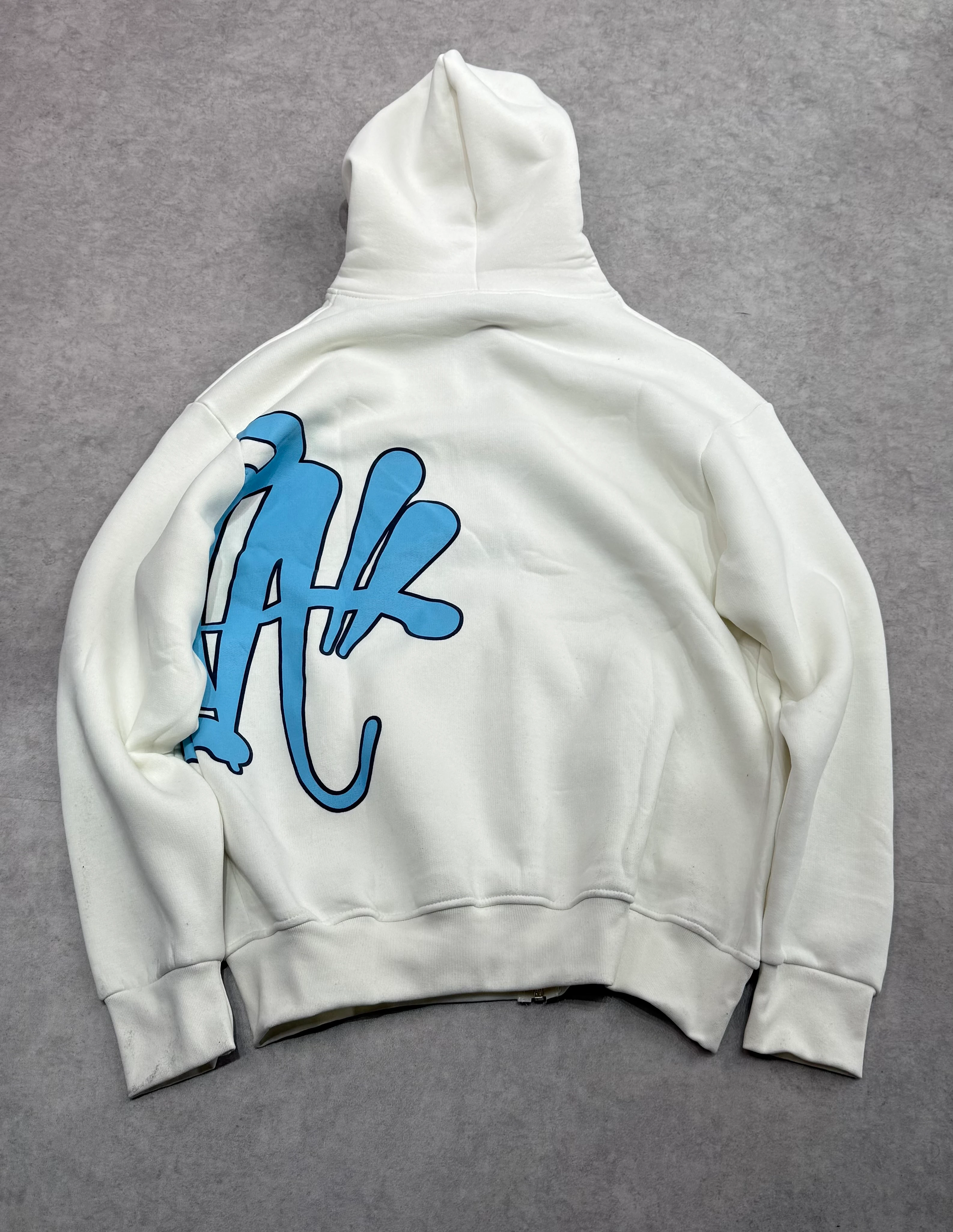 S Baskılı Oversize Zipp Hoodie 