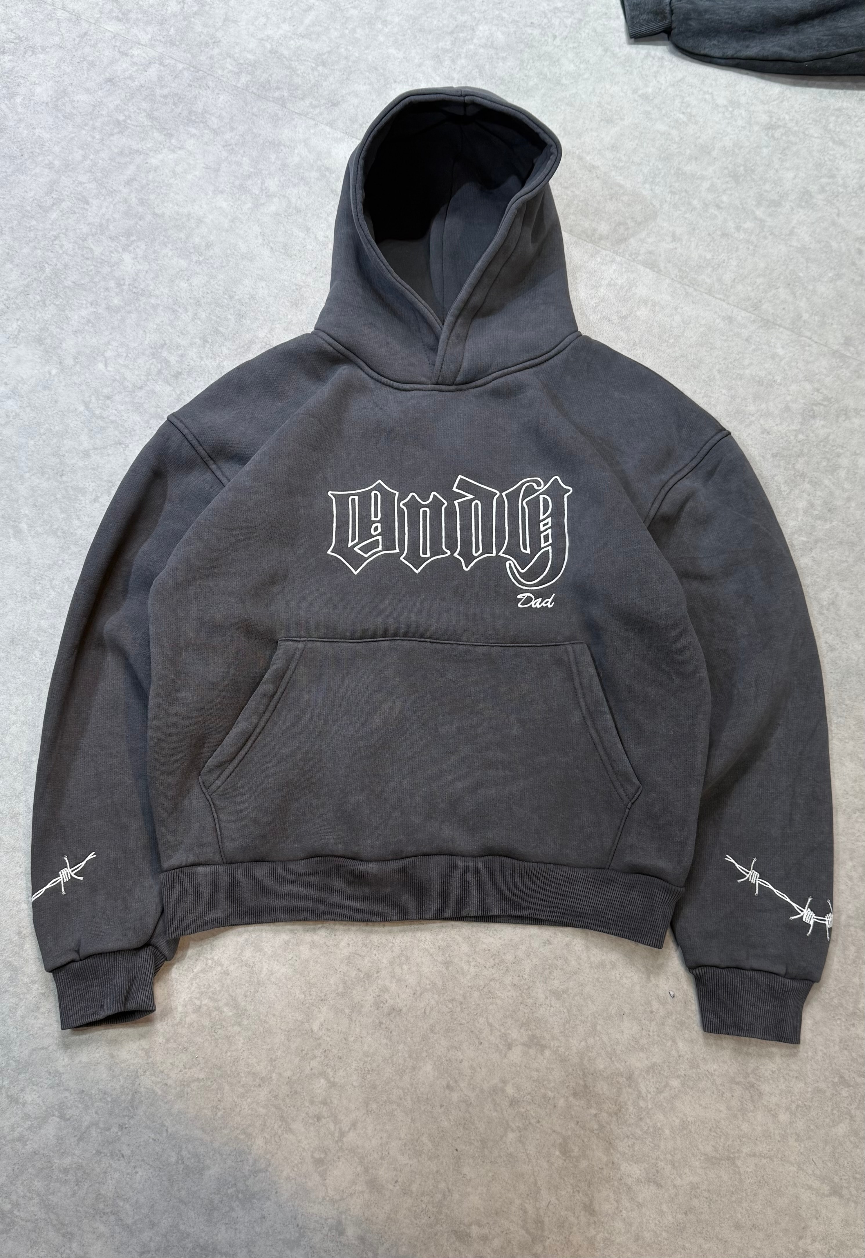 Acid Wash Andy Nakışlı Oversize Premium  - Füme