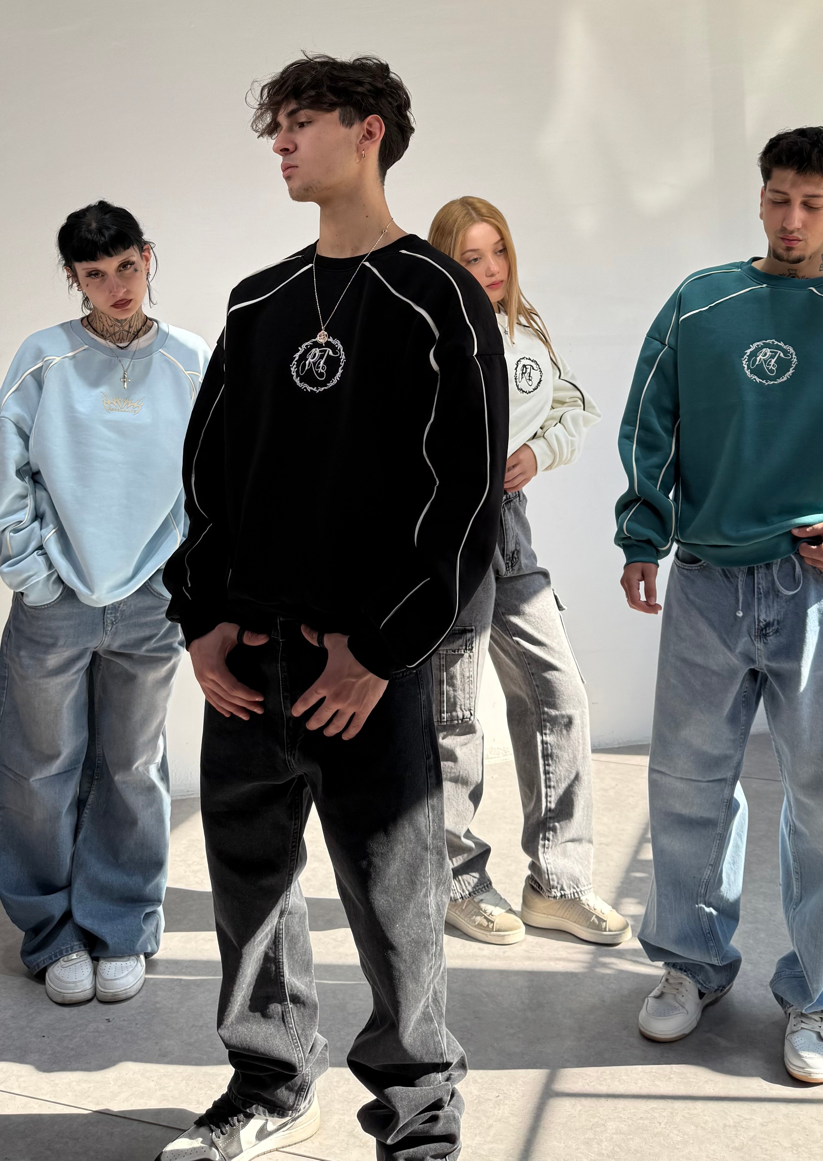 Biye Geçişli Oversize Premium Sweat 